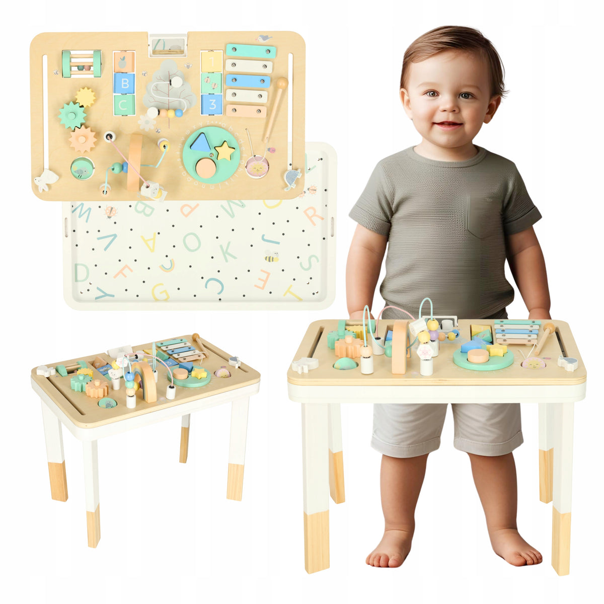 EDUCATIONAL TABLE MONTESSORI MANIPULATIVE SENSORY MINT FOR CHILDREN
