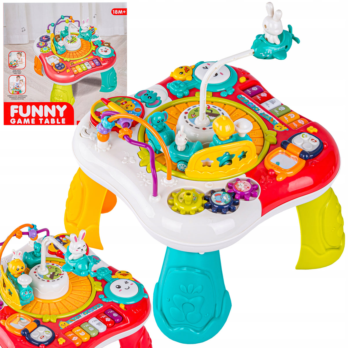 EDUCATIONAL TABLE PIANO CLOTHES MELODIES PHONE Airplane Queue Headband Manufacturer code 823 Artl