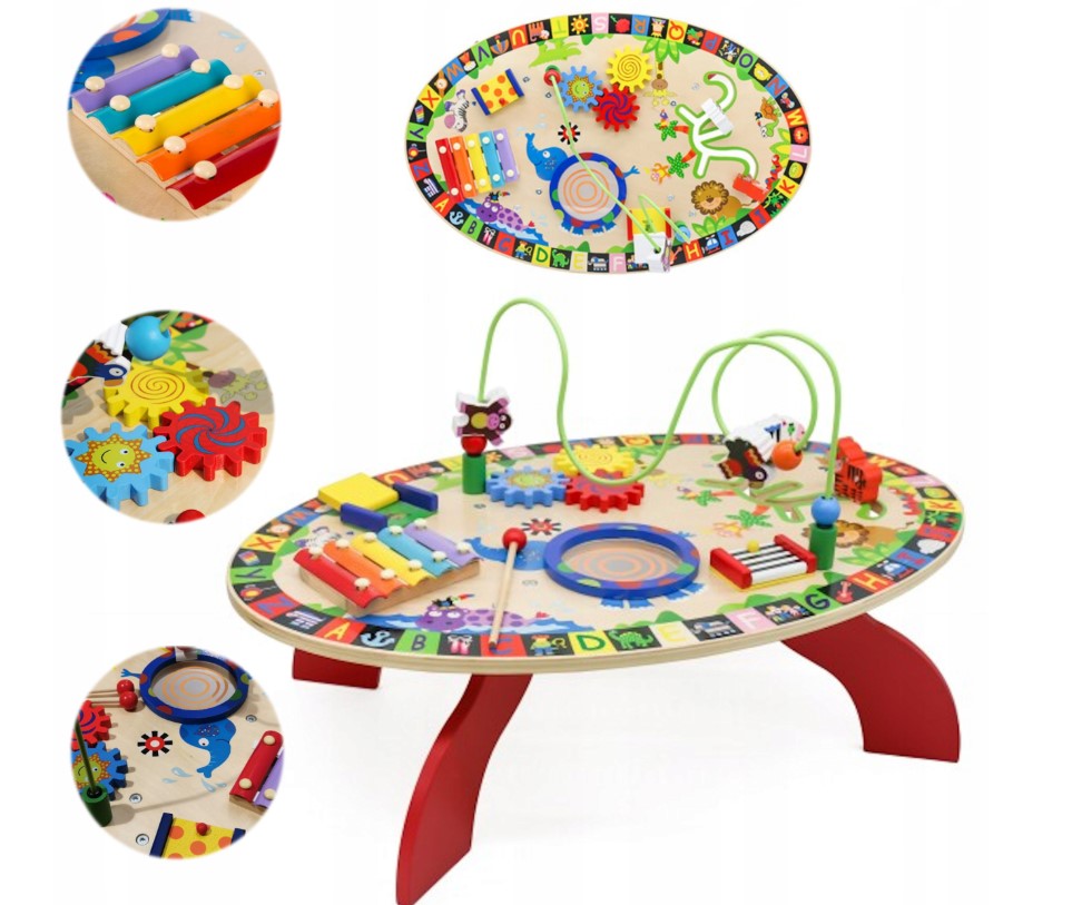 EDUCATIONAL TABLE WOODEN MUSIC 7IN1 SENSORY INTERACTIVE FROM 6msc EAN (GTIN) 6970914419141