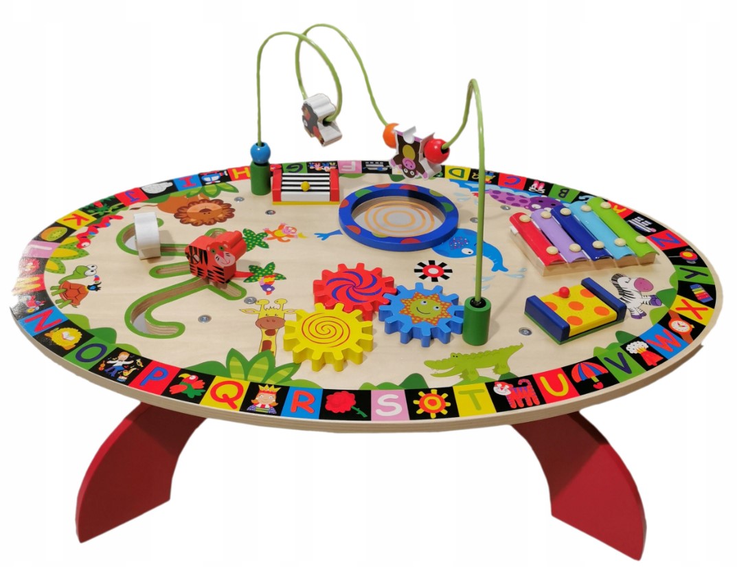 EDUCATIONAL TABLE WOODEN MUSIC 7IN1 SENSORY INTERACTIVE FROM 6msc Manufacturer code stolik muzyczny drewniany interaktywny