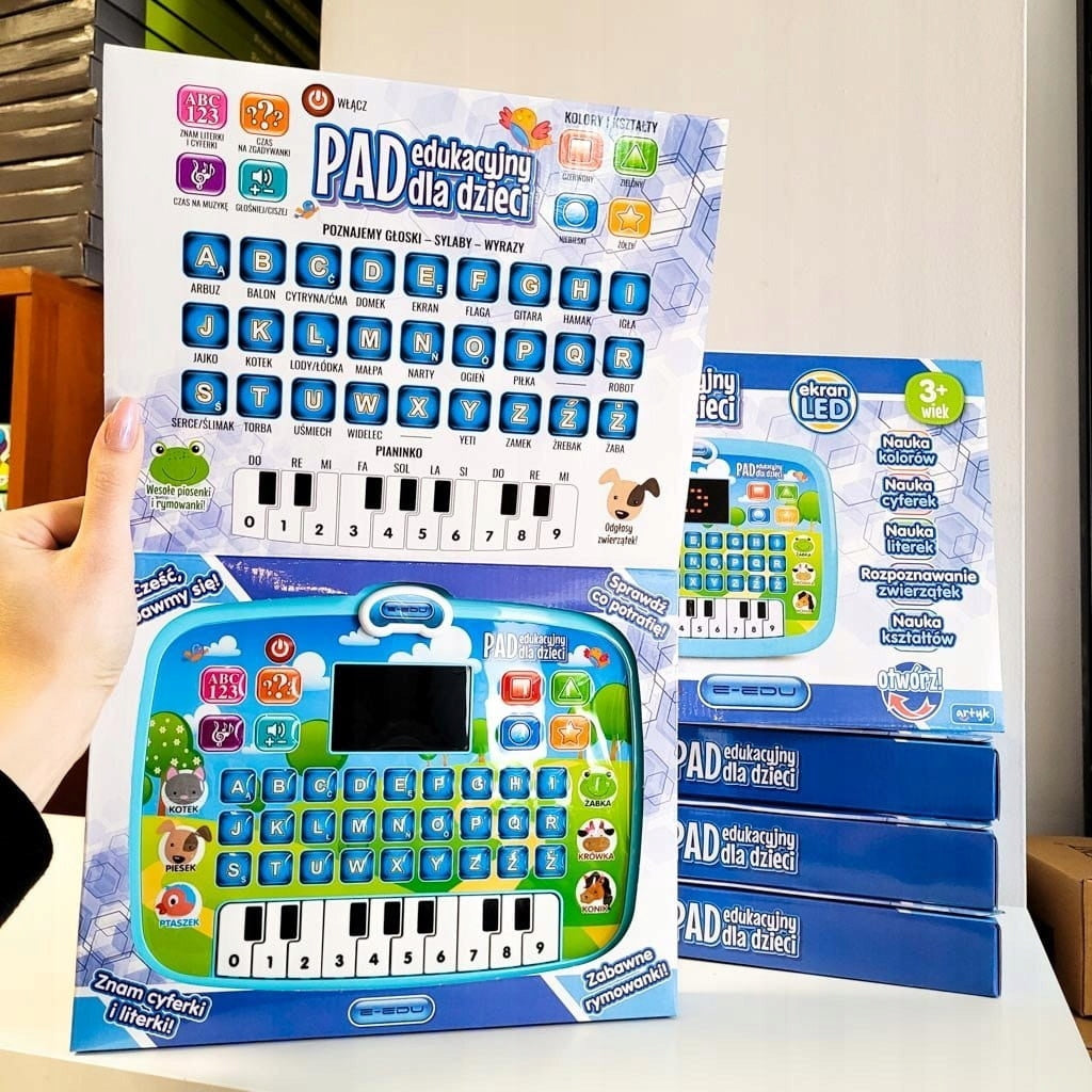 EDUCATIONAL TABLET FOR CHILDREN TOUCH PAD INTERACTIVE LEARNING LETTERS NUMBERS Manufacturer code INTERAKTYWNY PAD KOMPUTEREK MÓJ PIERWSZY