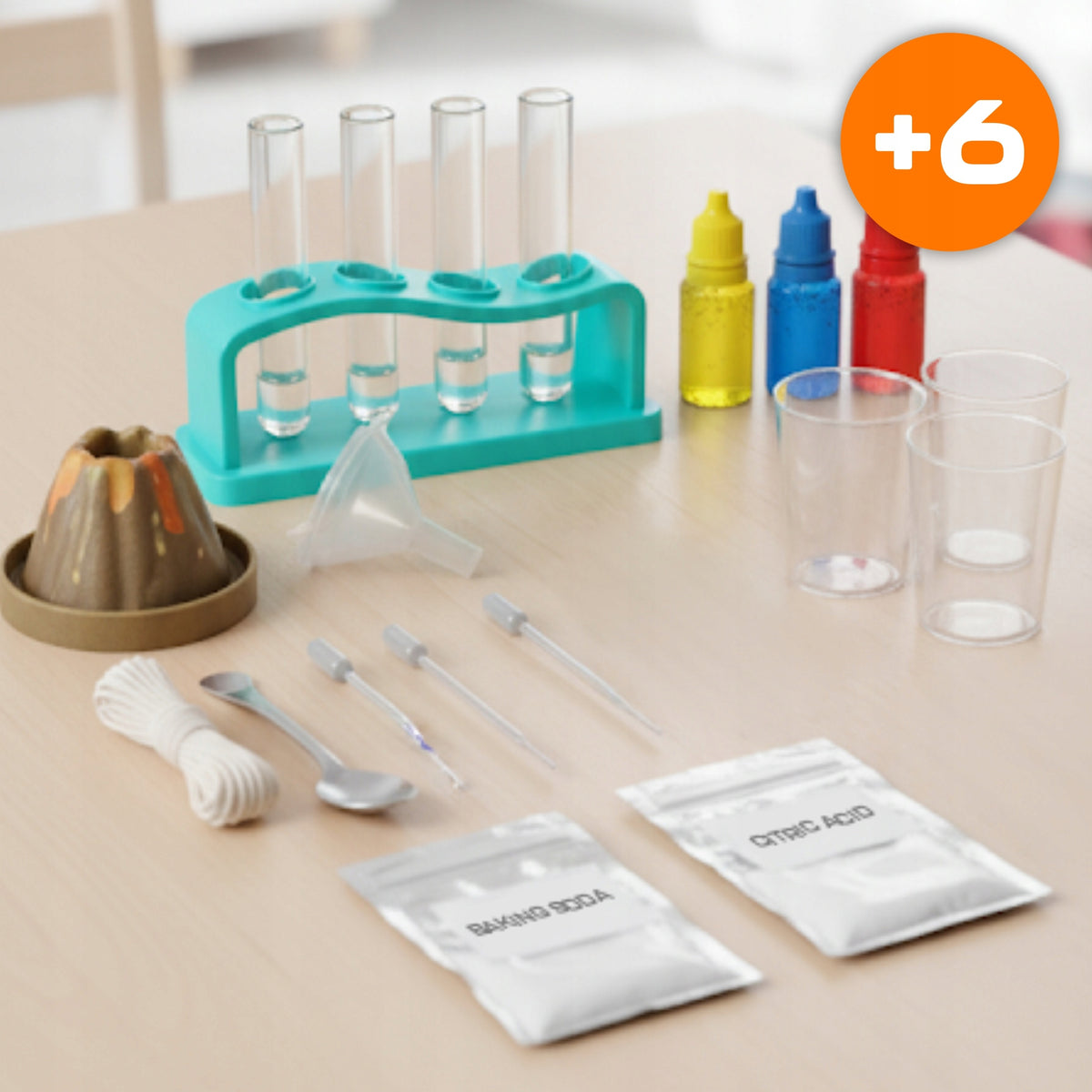 EDUCATIONAL TOY 14 SCIENTIFIC EXPERIMENTS VOLCANO SMALL CHEMIST SET Packaging status original