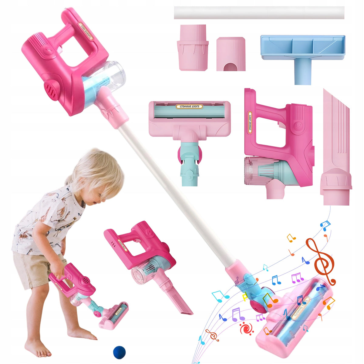 EDUCATIONAL VACUUM CLEANER FOR CHILDREN MANUAL AND VERTICAL PLAY SET Brand no brand