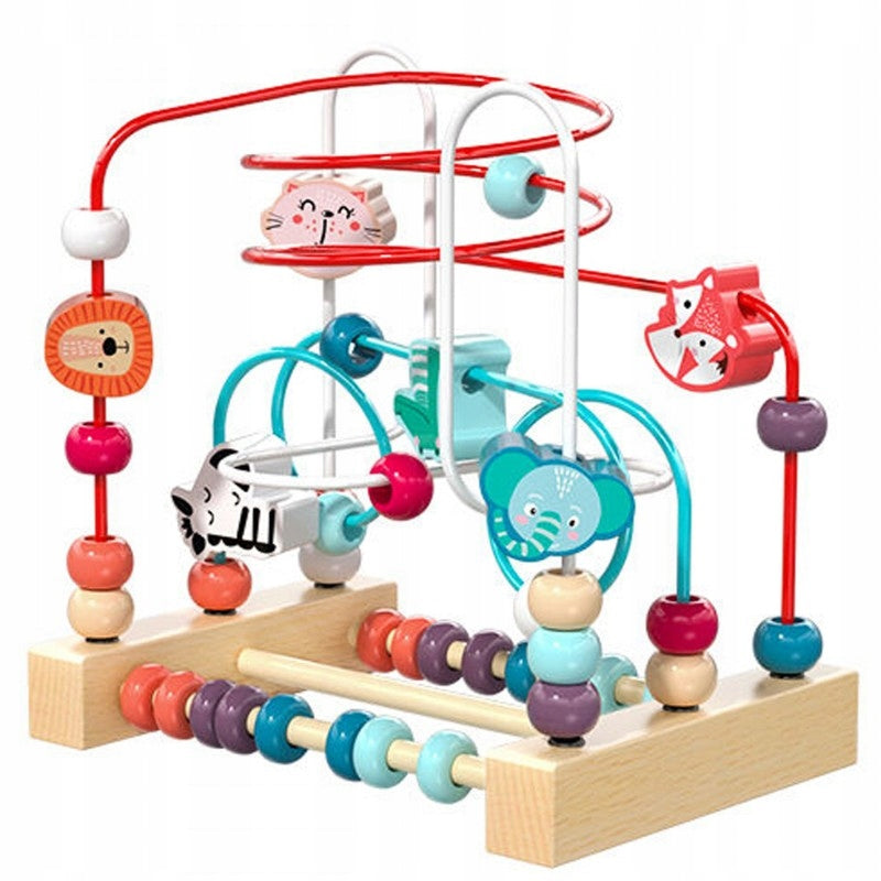 EDUCATIONAL WOODEN LABYRINTH INTERLACING ANIMAL ZOO MULA SCIENCE