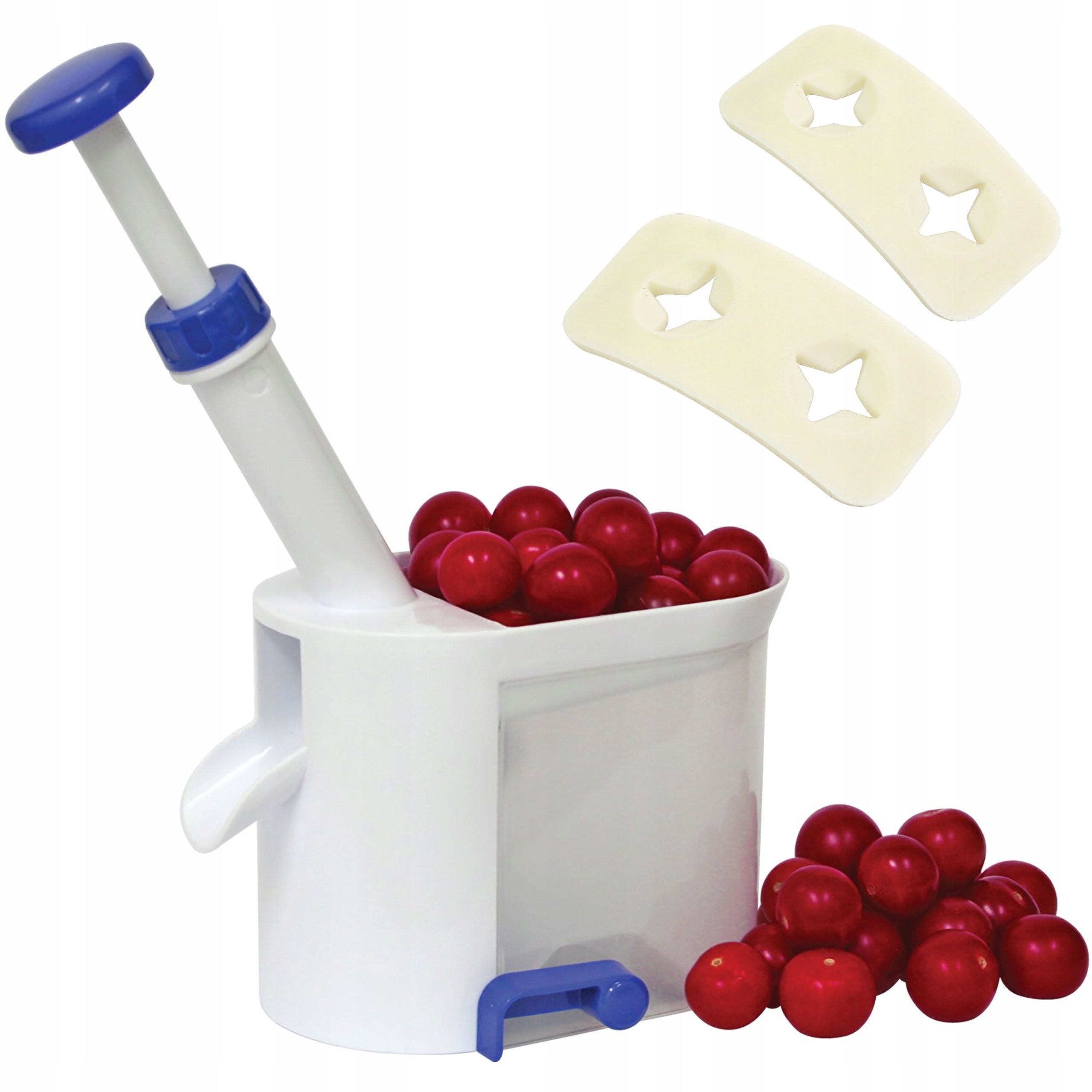EFFICIENT CHERRY DRYER CHERRIES 2 PAIRS OF SPARE RUBBER BANDS BROWIN