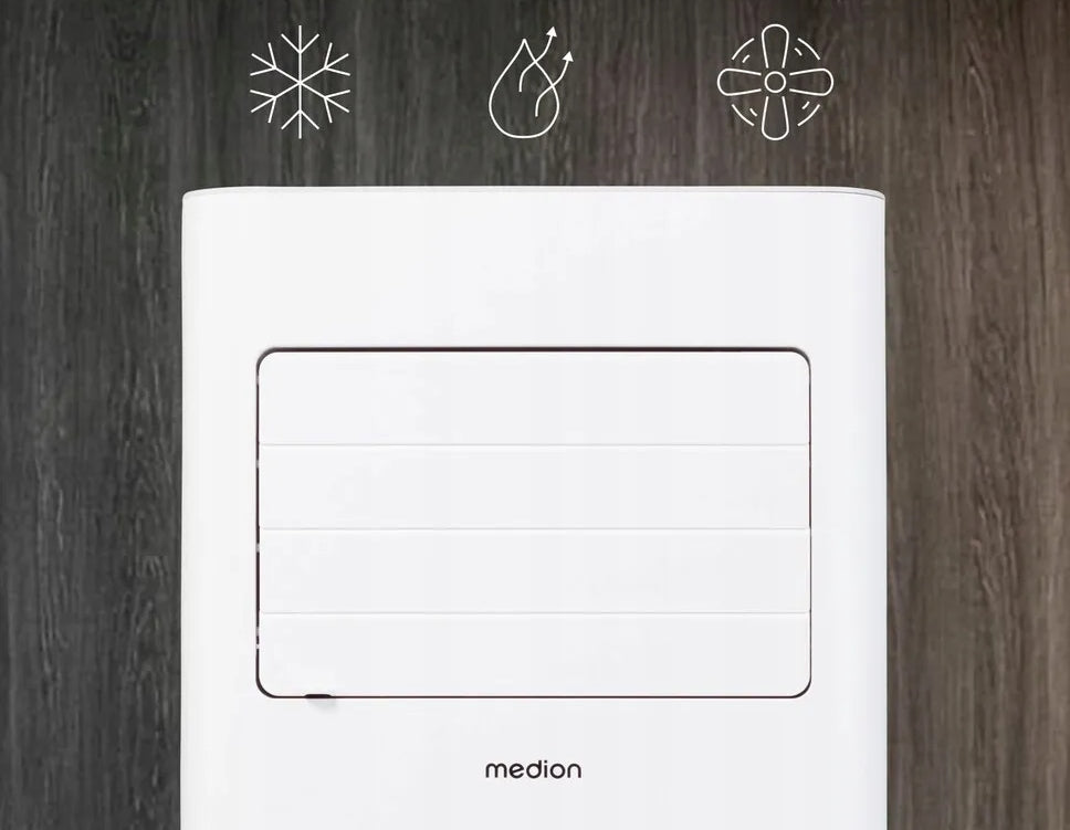 EFFICIENT PORTABLE AIR CONDITIONER 3in1 900W 32m² 9000BTU PILOT DEHUMIDIFIER WHITE Dominant color white