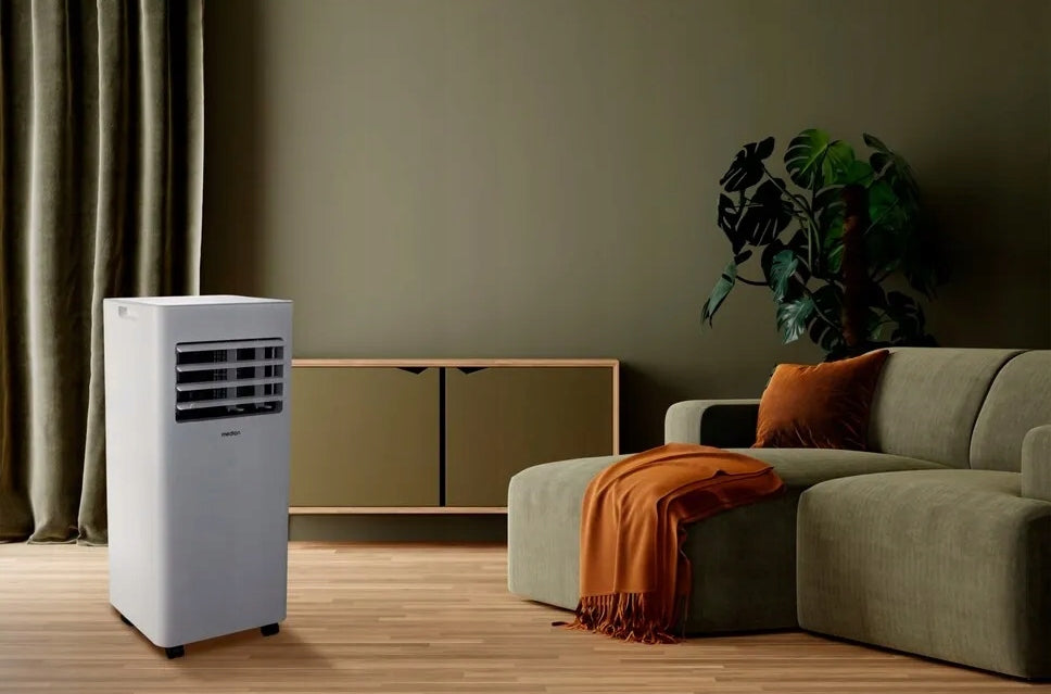 EFFICIENT PORTABLE AIR CONDITIONER 3in1 900W 32m² 9000BTU PILOT DEHUMIDIFIER WHITE Manufacturer code MD 37731