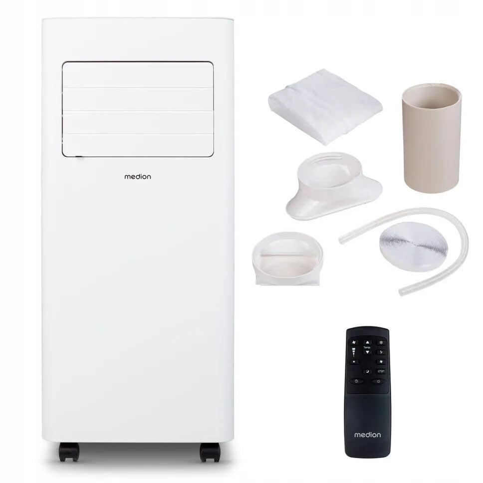 EFFICIENT PORTABLE AIR CONDITIONER 3in1 900W 32m² 9000BTU PILOT DEHUMIDIFIER WHITE