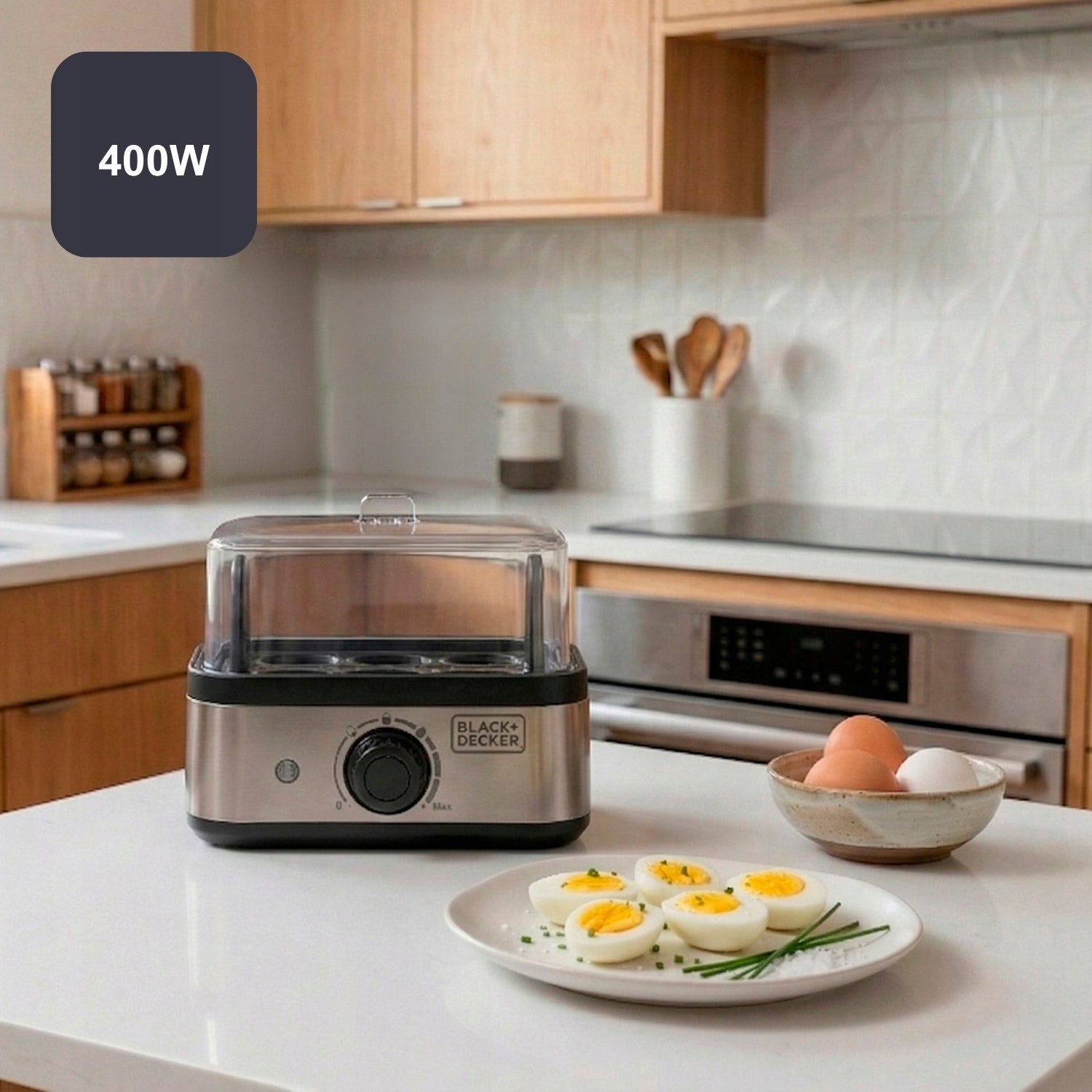 EGG B&D BXKS4800E | for 6 eggs * max 400 W * grey Packaging status original