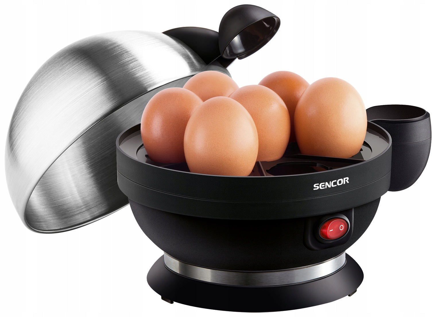 EGG COOKER 3 DEGREES OF COOKING 7 EGGS TIMER SENCOR SEG 720BS WITH STEEL BOWL