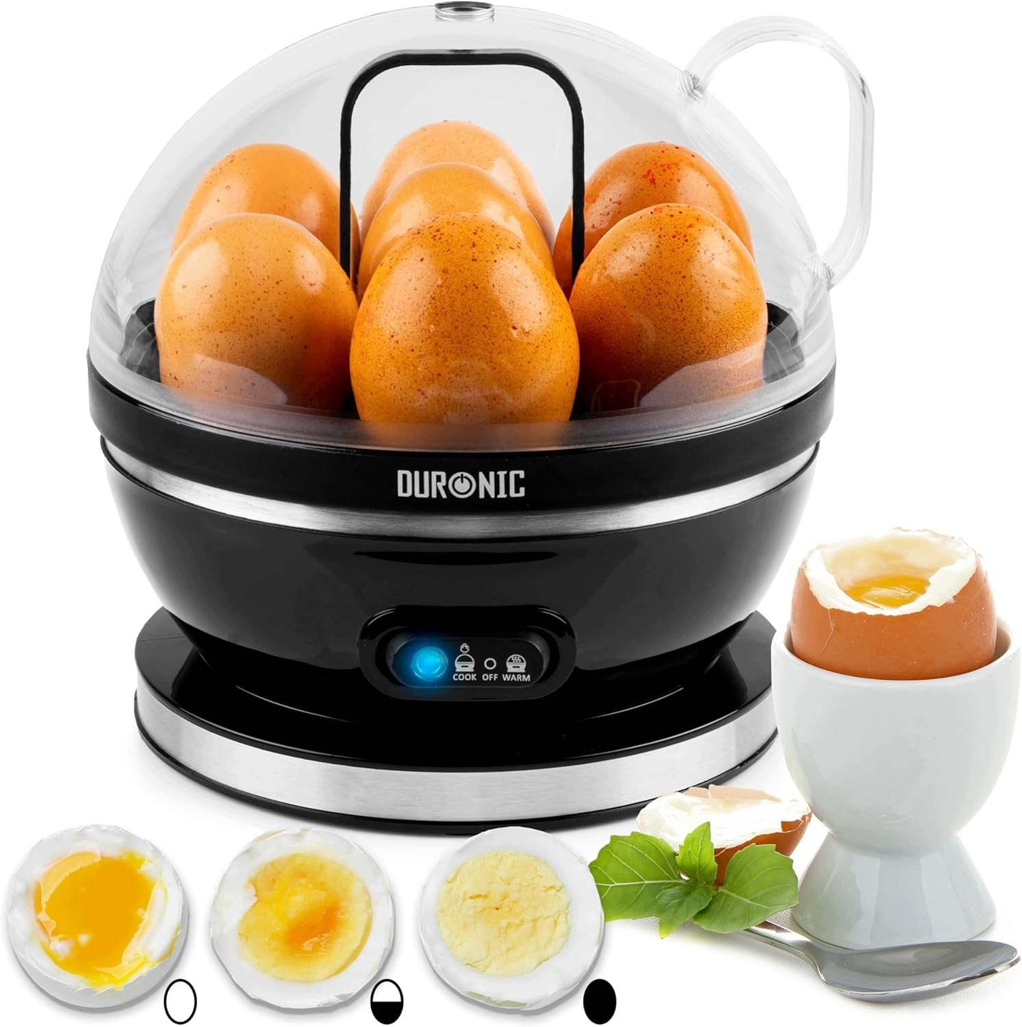EGG COOKER AUTOMATIC 400W FOR COOKING 7 EGGS TIMER OFF
