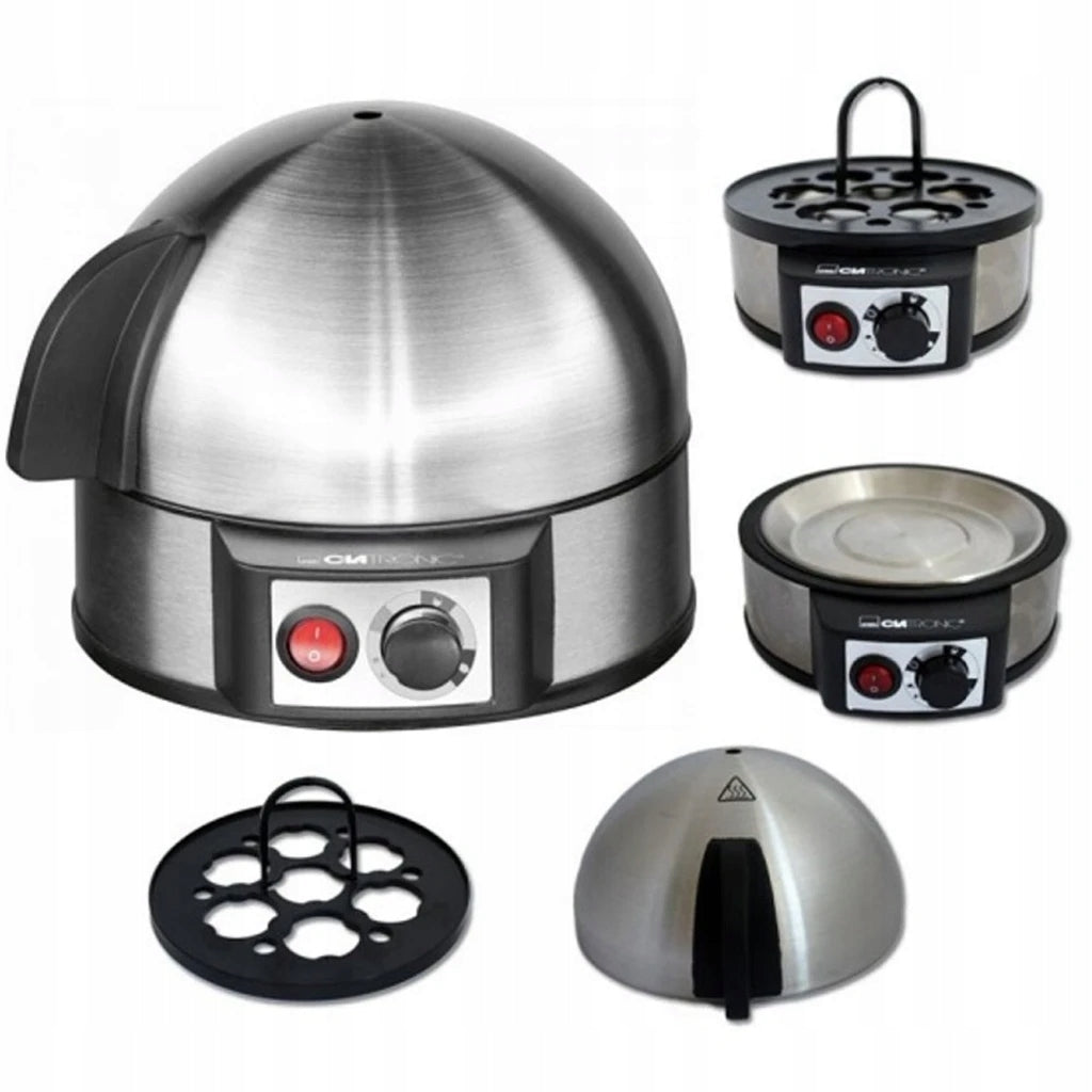EGG COOKER AUTOMATIC 7 EGGS HARDNESS ADJUSTMENT SCOOP Brand Clatronic
