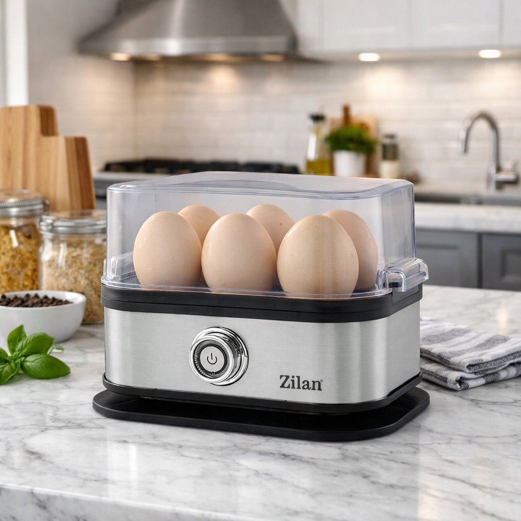 EGG COOKER AUTOMATIC TIMER 3 DEGREES OF HARDNESS 6 EGGS Packaging status original