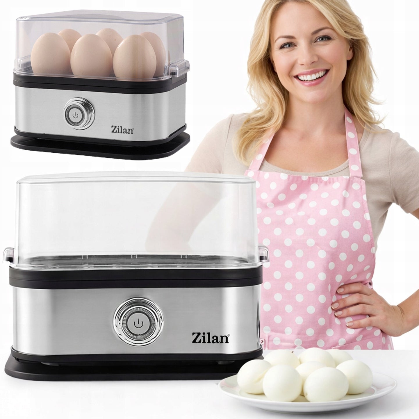 EGG COOKER AUTOMATIC TIMER 3 DEGREES OF HARDNESS 6 EGGS