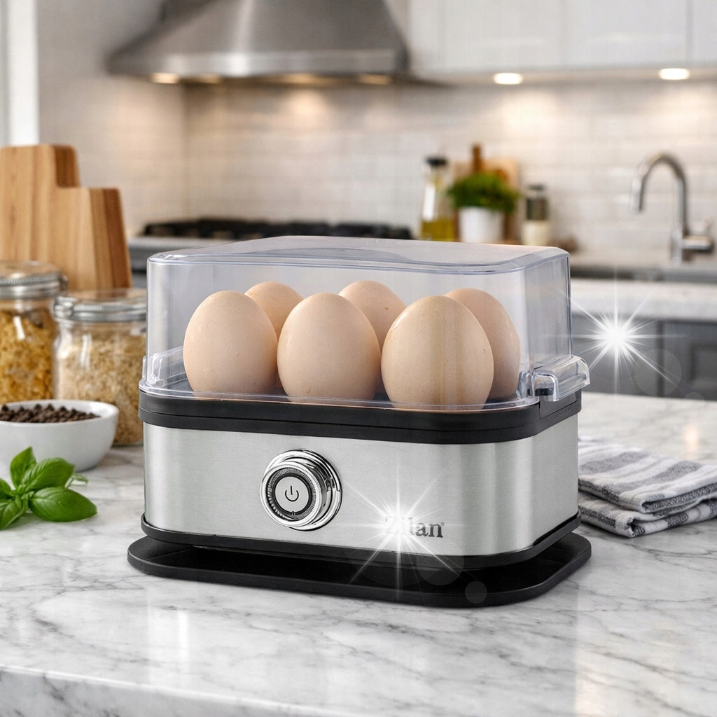 EGG COOKER AUTOMATIC TIMER 3 DEGREES OF HARDNESS 6 EGGS