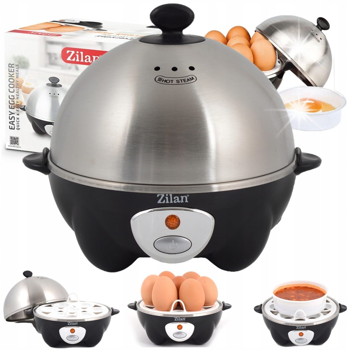 EGG COOKER ELECTRIC STAINLESS STEEL 7 EGGS 360W