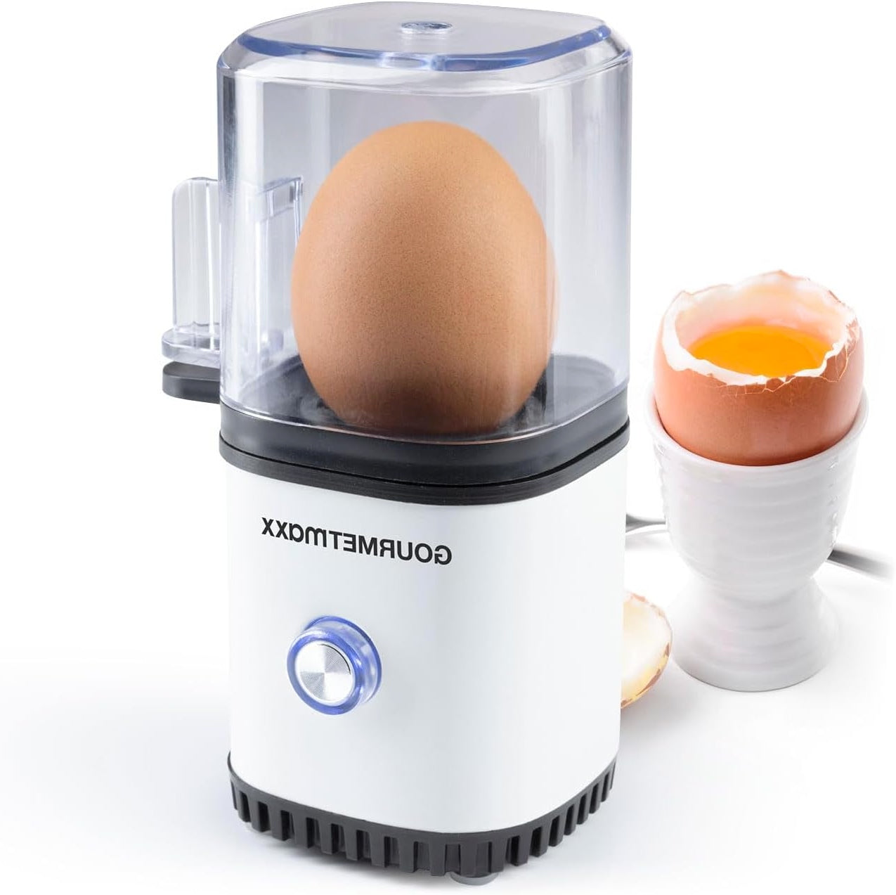 EGG COOKER FOR 1 EGG WITH PUNCHER AND MEASURING CUP 3 DEGREES OF HARDNESS