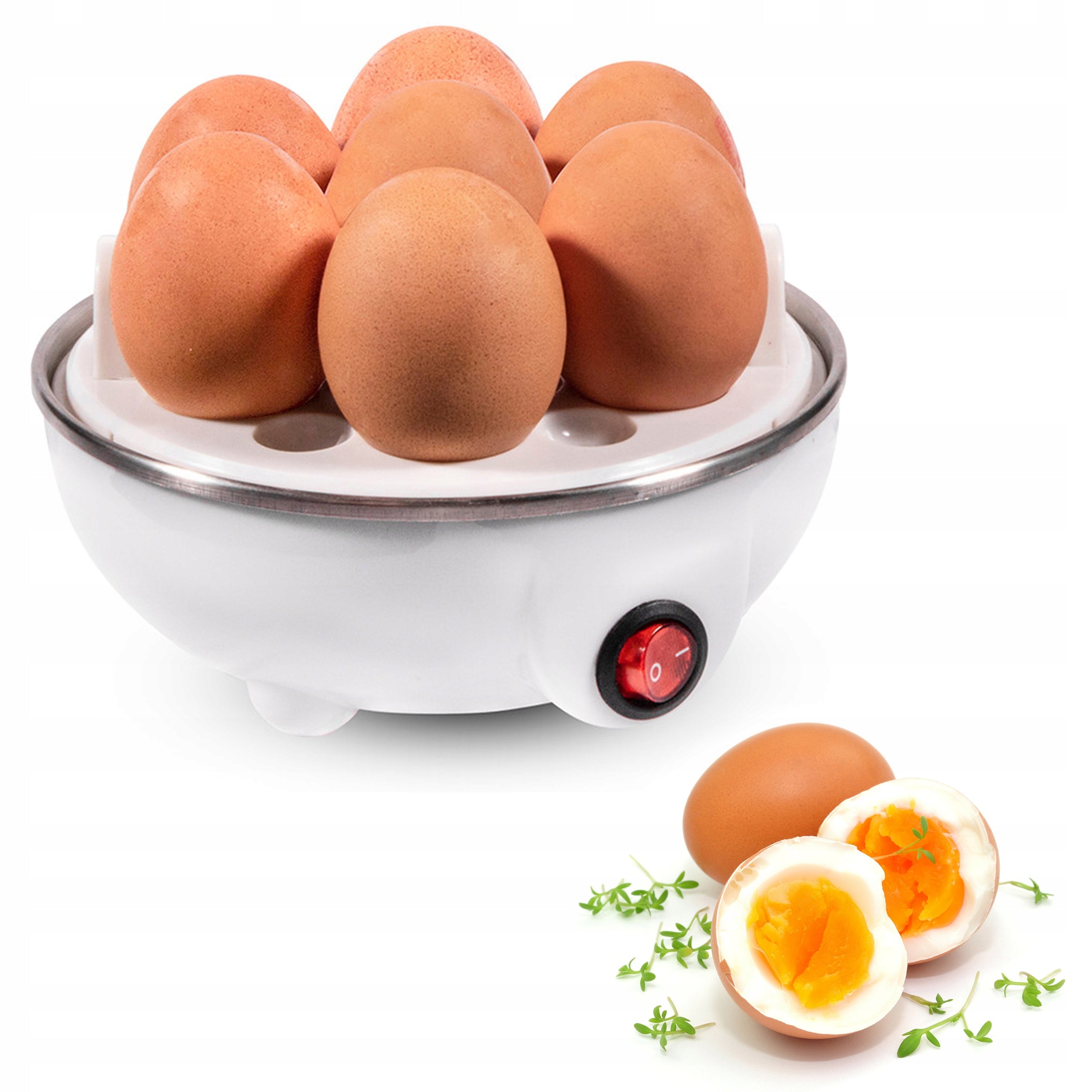 EGG COOKER FOR 7 EGGS 350W SOFT HARD SEMI-SOFT Packaging status original