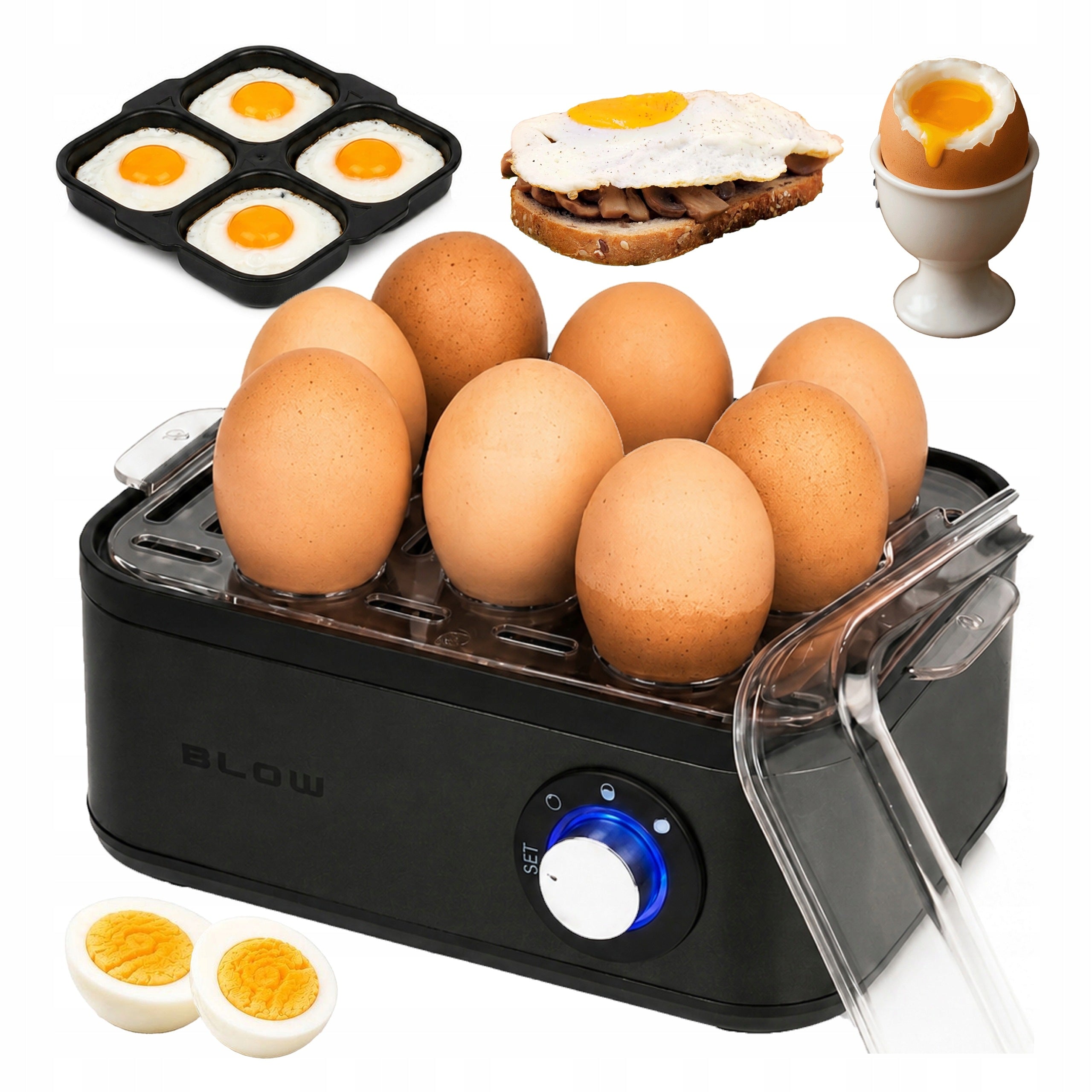 EGG COOKER FOR 8 EGGS EGG COOKER 800W + MOLD AND SCOOP