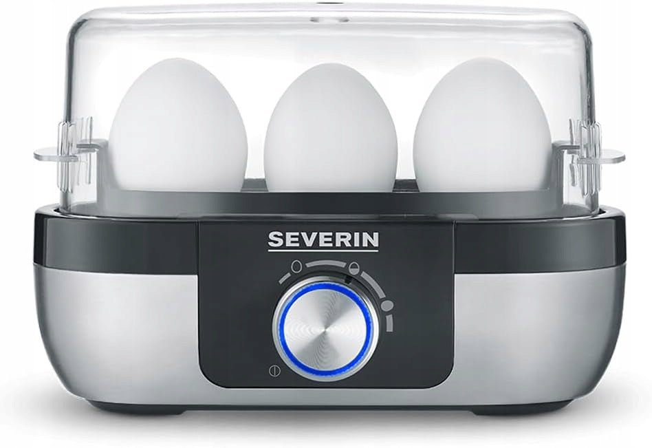 EGG COOKER SEVERIN EK 3163 FOR 3 EGGS, ELECTRONIC TIMER, STAINLESS STEEL