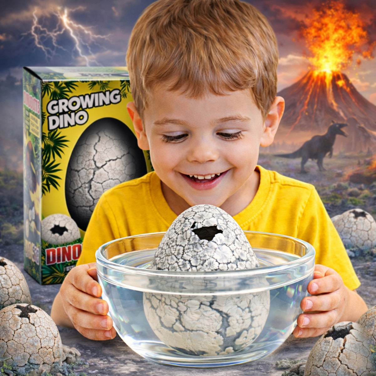 EGG DINOSAUR EGG HATCHING DINOSAUR GROWING IN WATER LARGE XXL 3+ Packaging status original