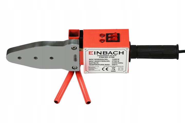 EINBACH WELDING MACHINE FOR PVC WELDING PIPES PP 2700W SET SUITCASE PINCER2700 Maximum power 2700 W