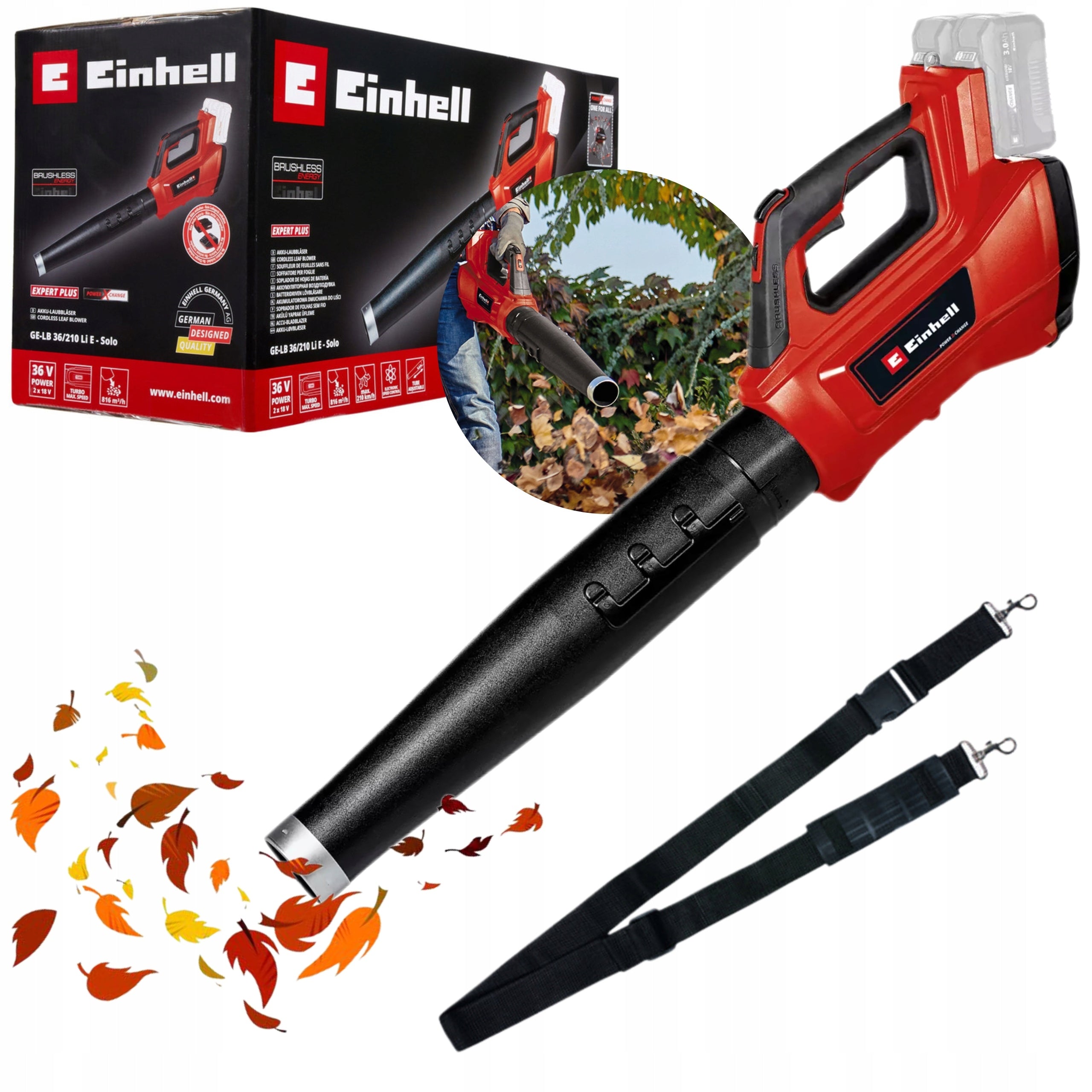 EINHELL LEAF BLOWER 2x18V BRUSHLESS TURBO GE-LB 36/210 Li E-Solo