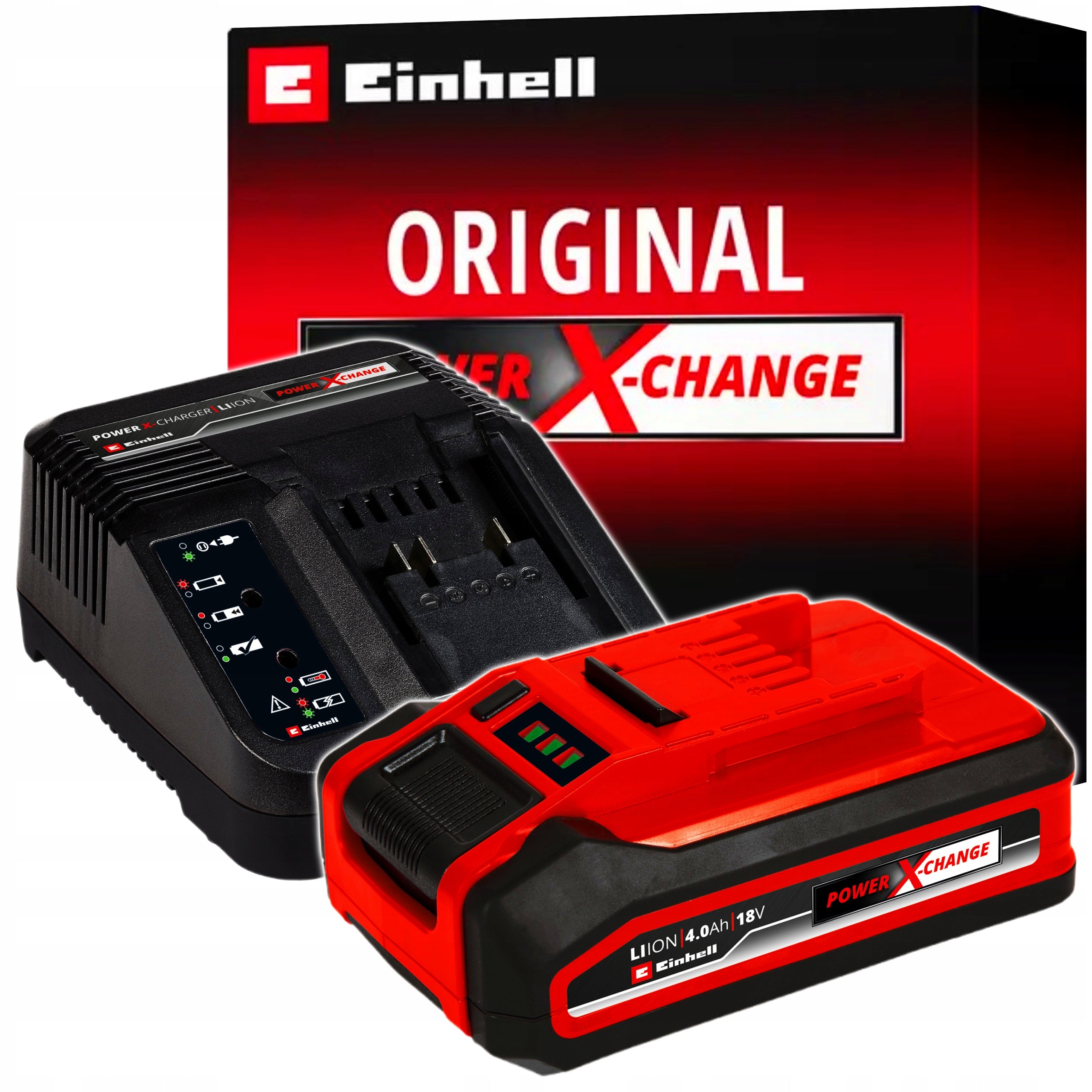 EINHELL STARTER KIT 18V BATTERY 4Ah 4A + CHARGER 4512159