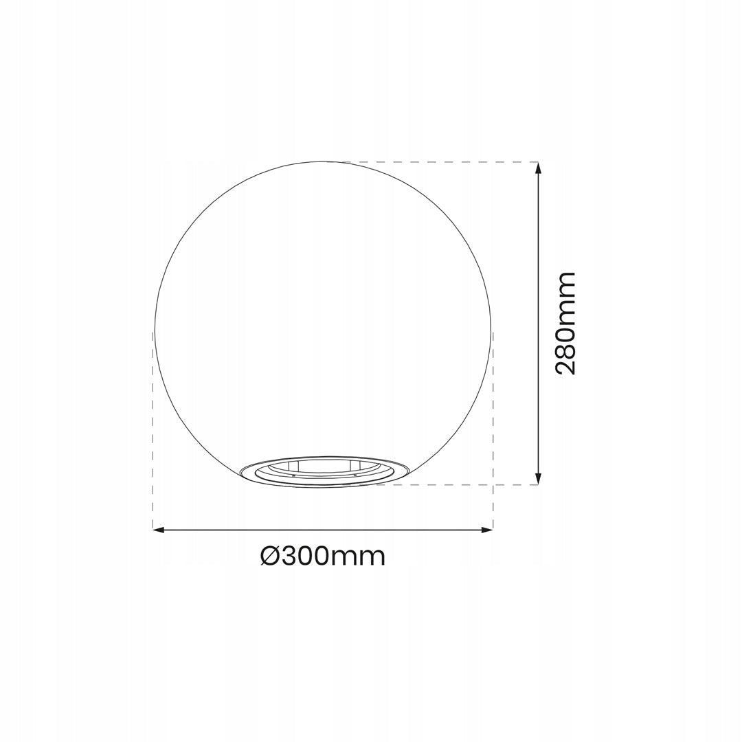 EKO0457 Fi300 garden ball for an E27 GLOBO EKO-LIGHT bulb Manufacturer code EKO0457
