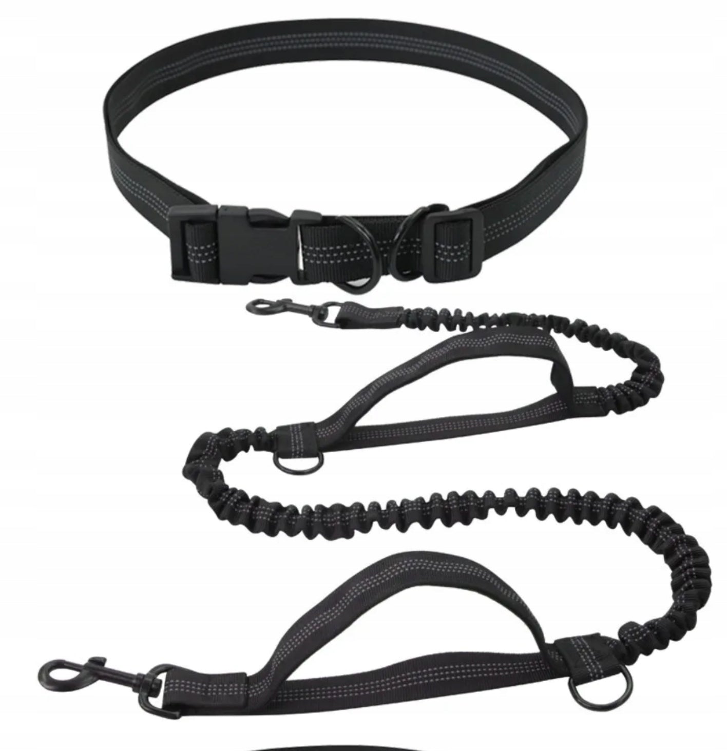 ELASTIC LEASH FOR RUNNING WITH SHOCK ABSORBER REFLECTIVE HIP BELT STRONG EAN (GTIN) 5903794439559