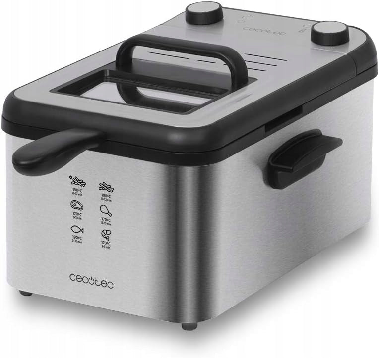 ELECTRIC AIR FRYER 3 L 2400 IN STAINLESS STEEL FILTER TIMER 190°C