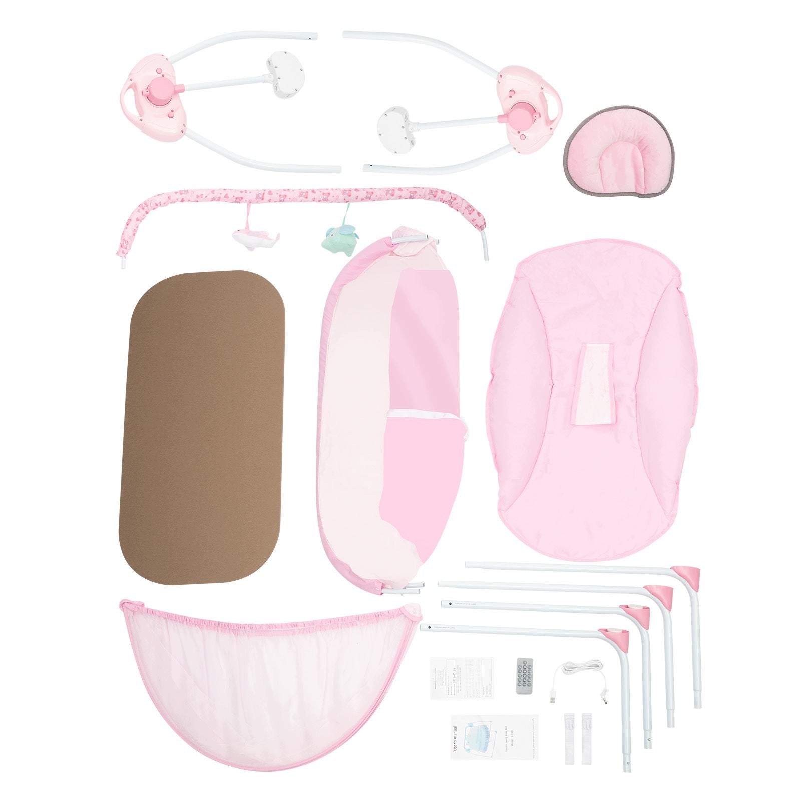ELECTRIC AUTO BABY CRADLE SWING WITH MUSIC 5 SPEED ADJUSTABLE USB/BLUETOOTH Manufacturer code 76OT-WMT