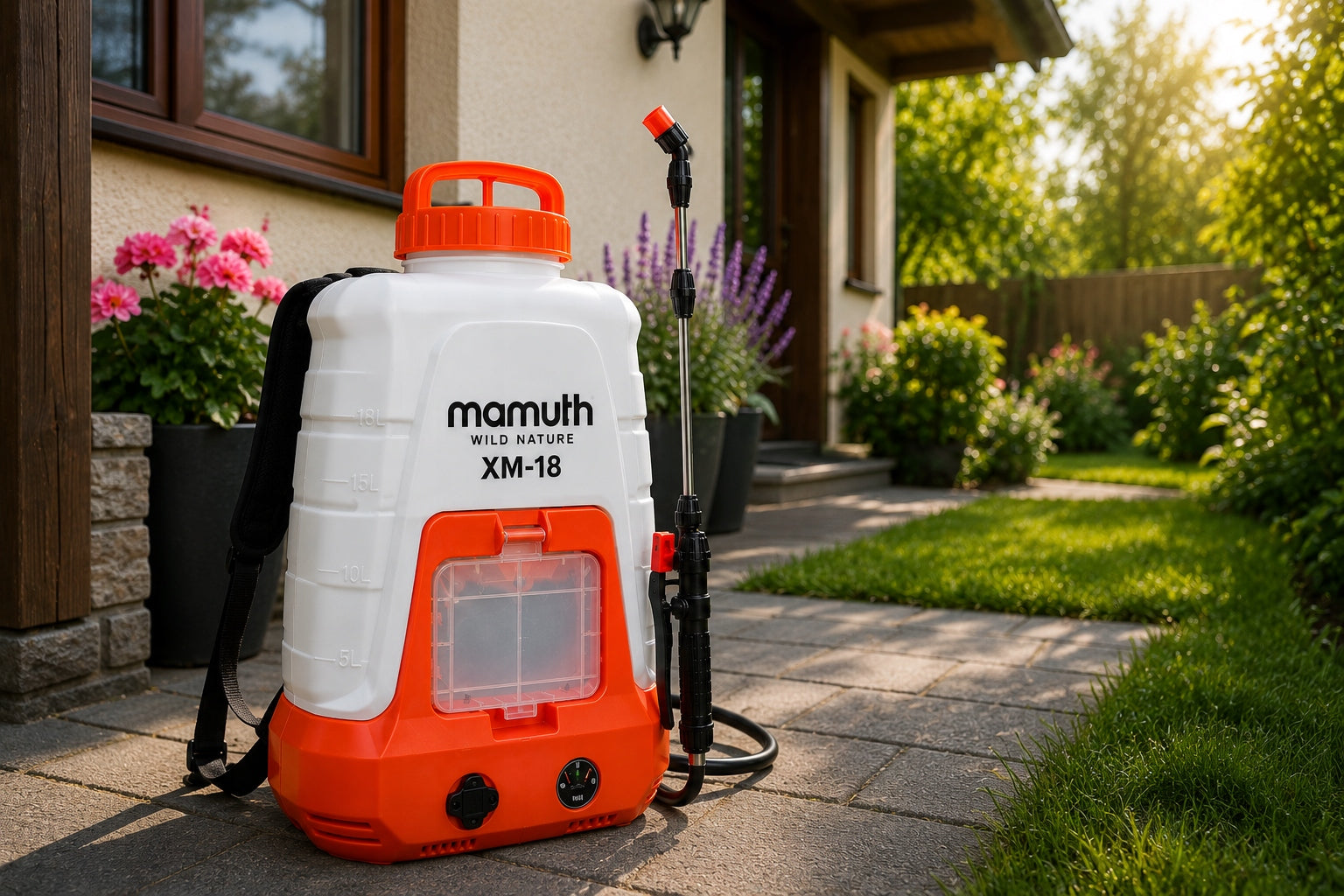 ELECTRIC BACKPACK SPRAYER CORDLESS GARDEN 18L XM-18 MAMUTH Packaging status original