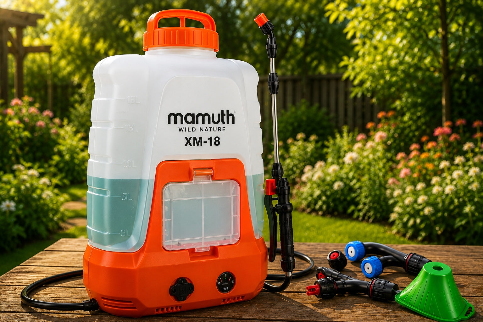 ELECTRIC BACKPACK SPRAYER CORDLESS GARDEN 18L XM-18 MAMUTH Tank capacity 18 l