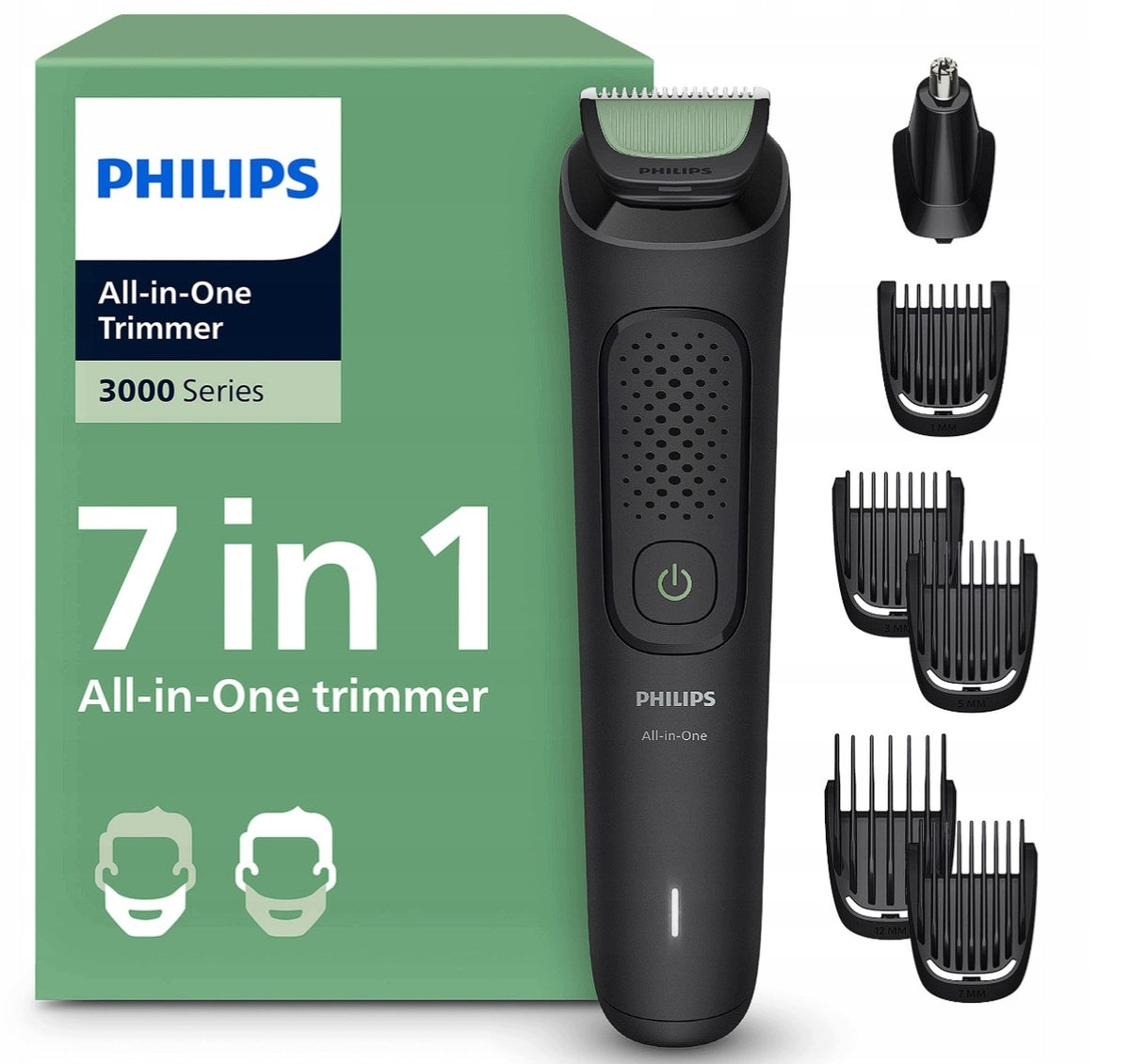 ELECTRIC BEARD Shaving HAIR CLIPPER TRIMMER SERIES 3000 PHILIPS 7IN1