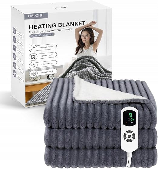 ELECTRIC BLANKET HEATING MATTRESS 160X130 CM FLANNEL PILOT 9 GEARS POURED