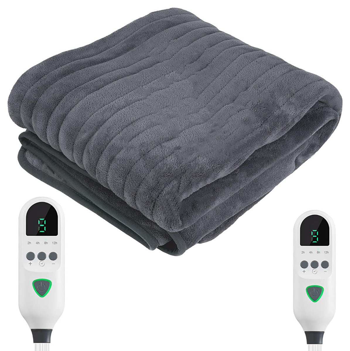 ELECTRIC BLANKET TWO-ZONE HEATED HEATING MAT 180x160 2 REMOTE CONTROL 160W