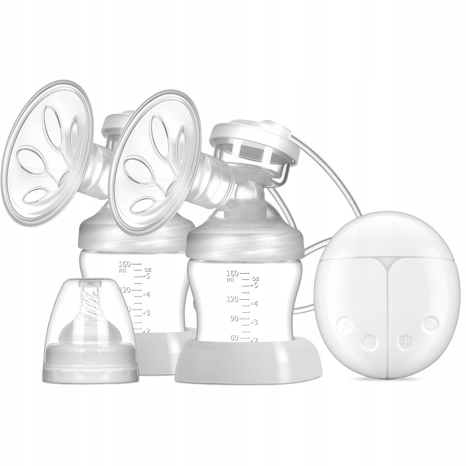 ELECTRIC BREAST PUMP DOUBLE TWO-PHASE MILK EXTRACTOR 4 LEVELS 2IN1