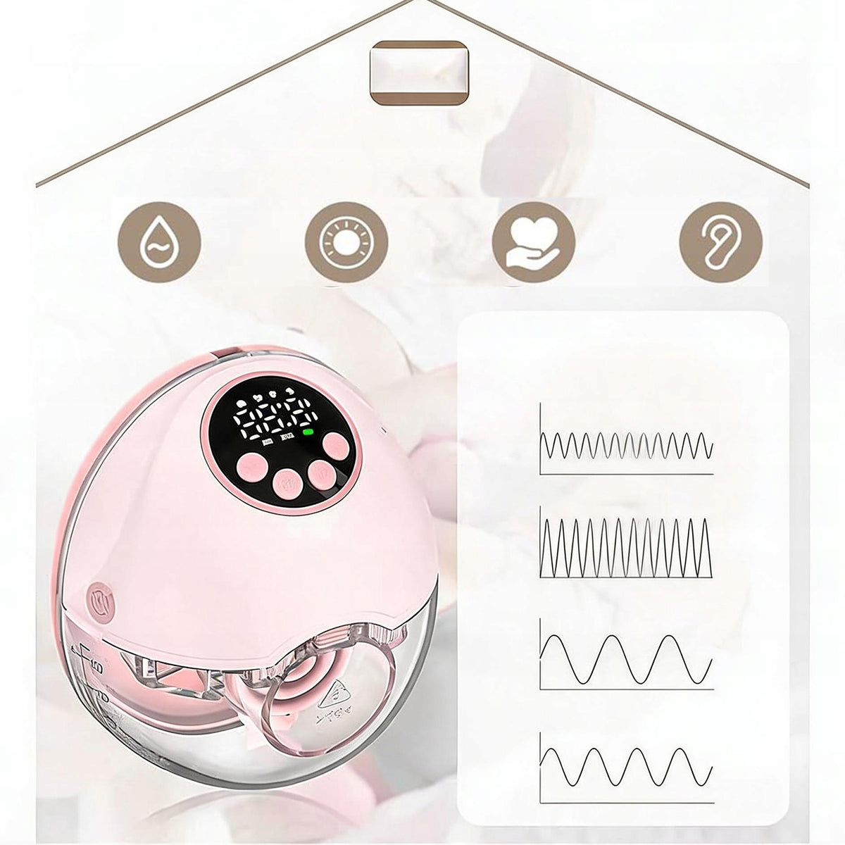 ELECTRIC BREAST PUMP PORTABLE WIRELESS WITH 12 LEVELS OF SUCTION POWER Packaging status original