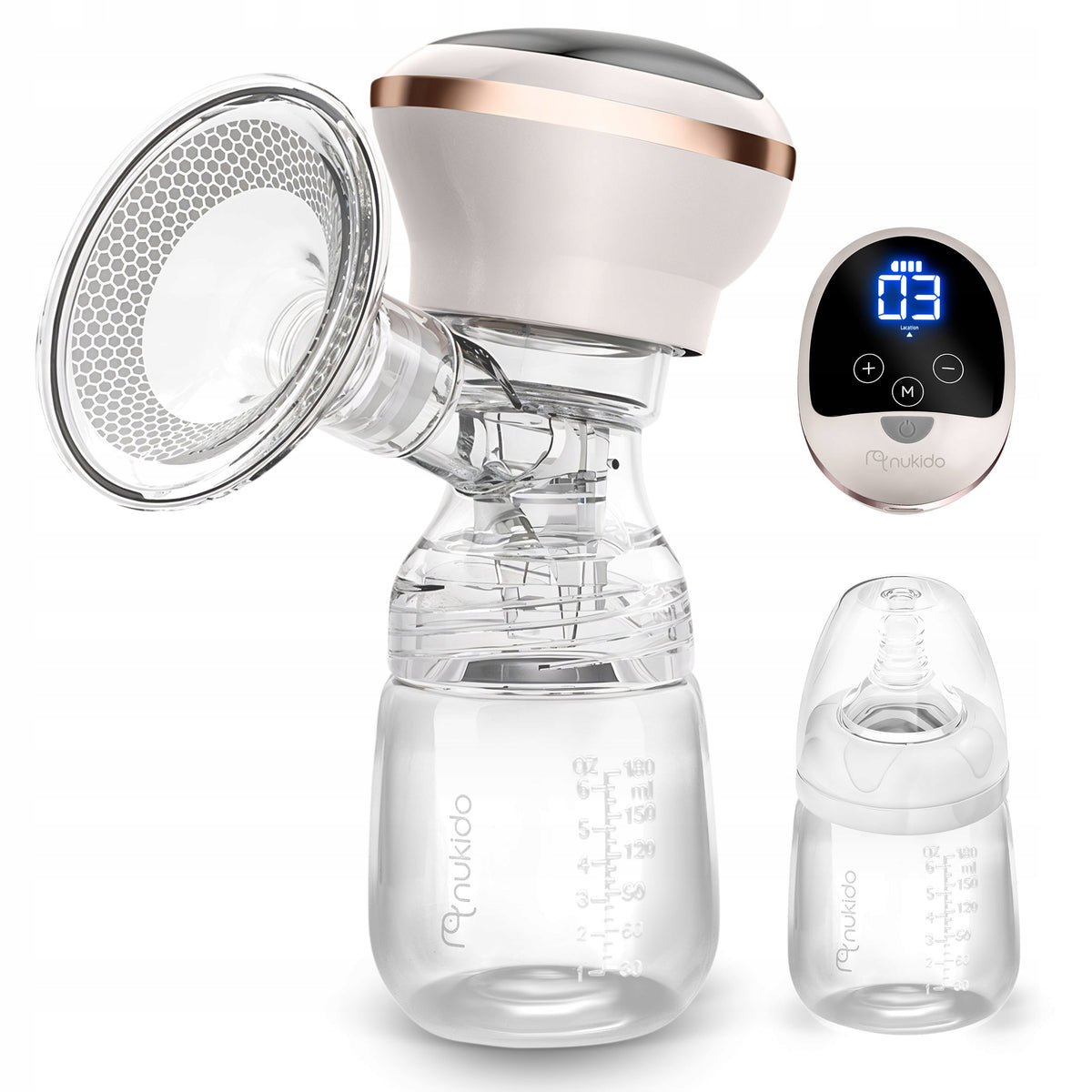 ELECTRIC BREAST PUMP WIRELESS PORTABLE THREE-PHASE NUKIDO SET