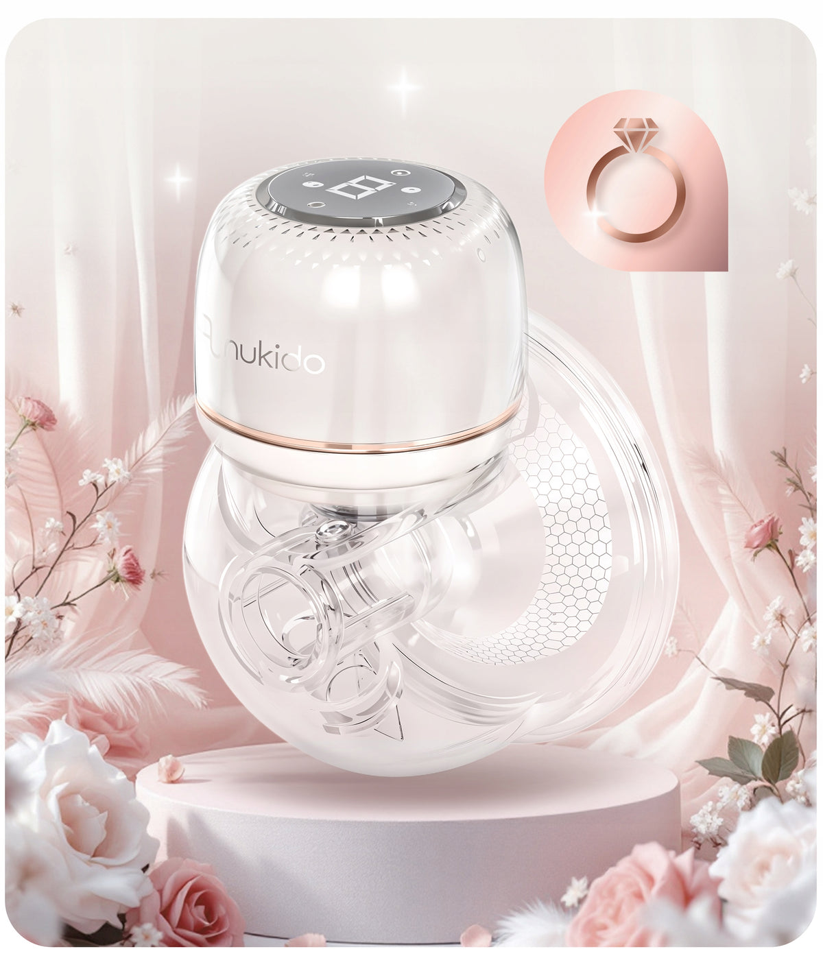 ELECTRIC BREAST PUMP WIRELESS SHELL HANDS-FREE PORTABLE NUKIDO Packaging status original