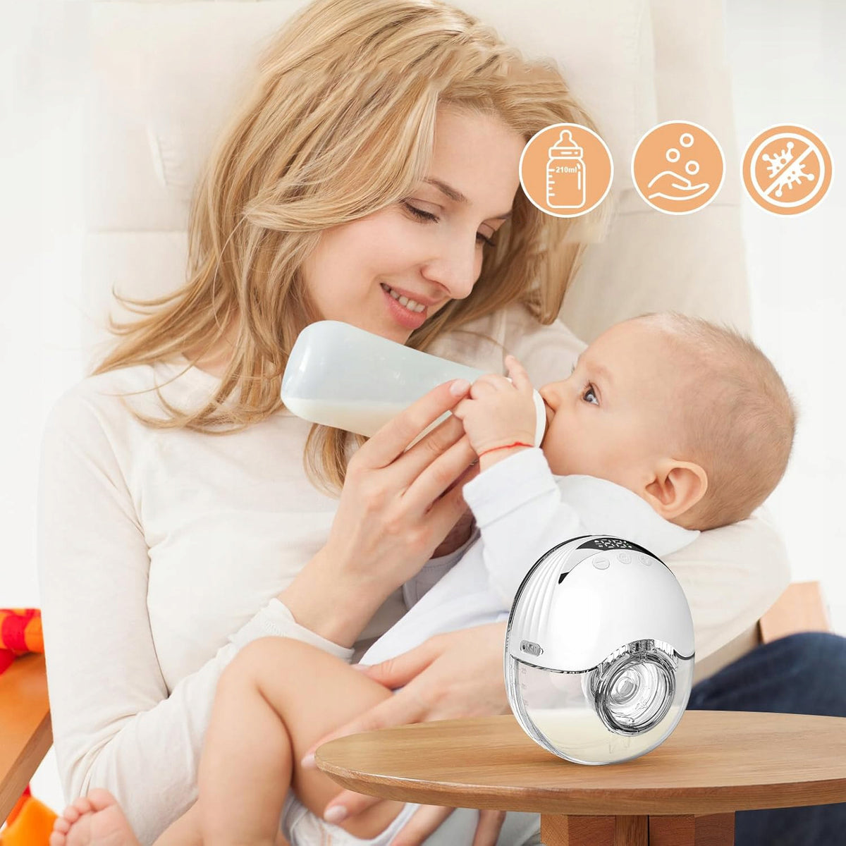 ELECTRIC BREAST PUMP WITH 4 MODES AND AUTOMATIC OPERATION Packaging status original