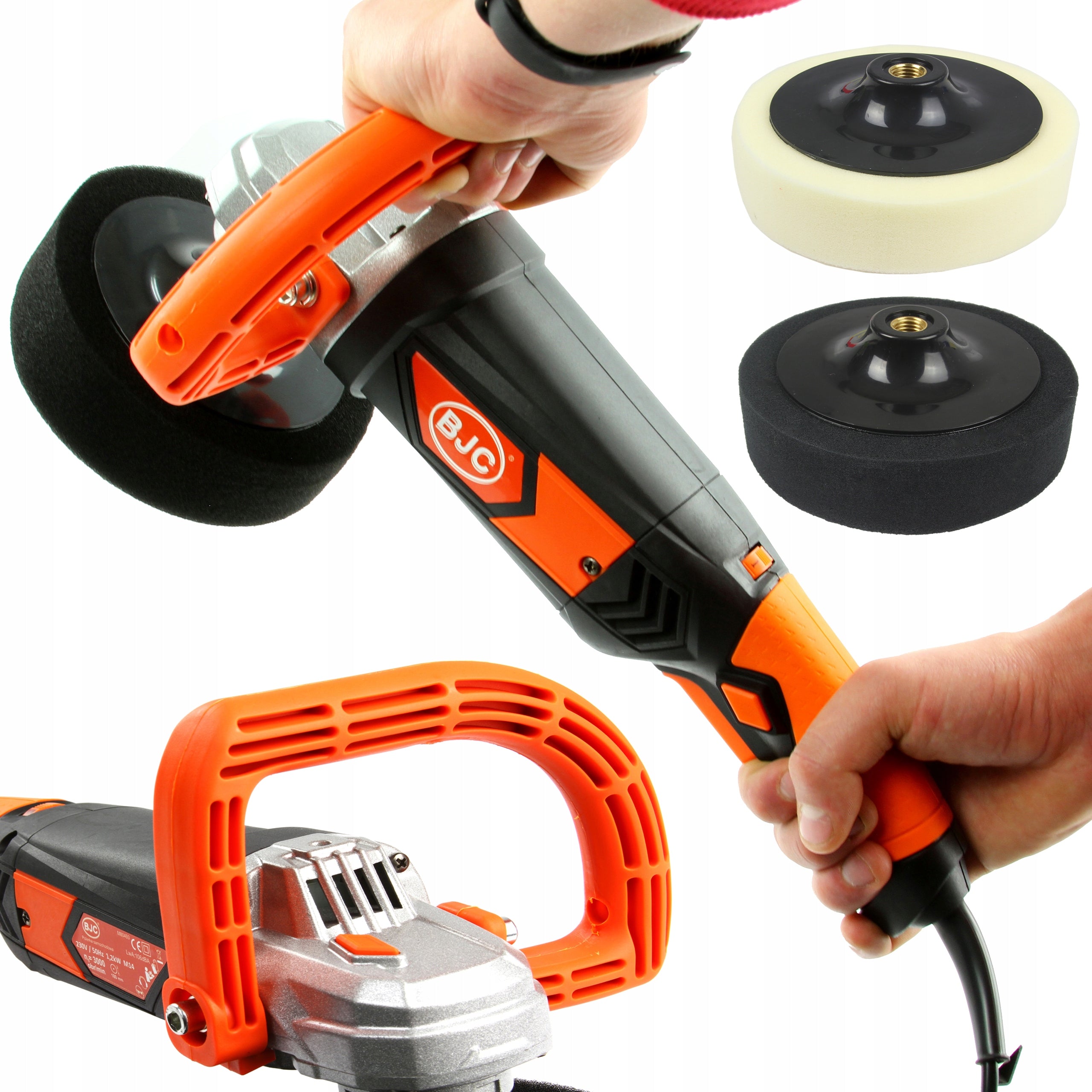 ELECTRIC CAR POLISHER COMPACT 150 mm adjustable + BJC sponges