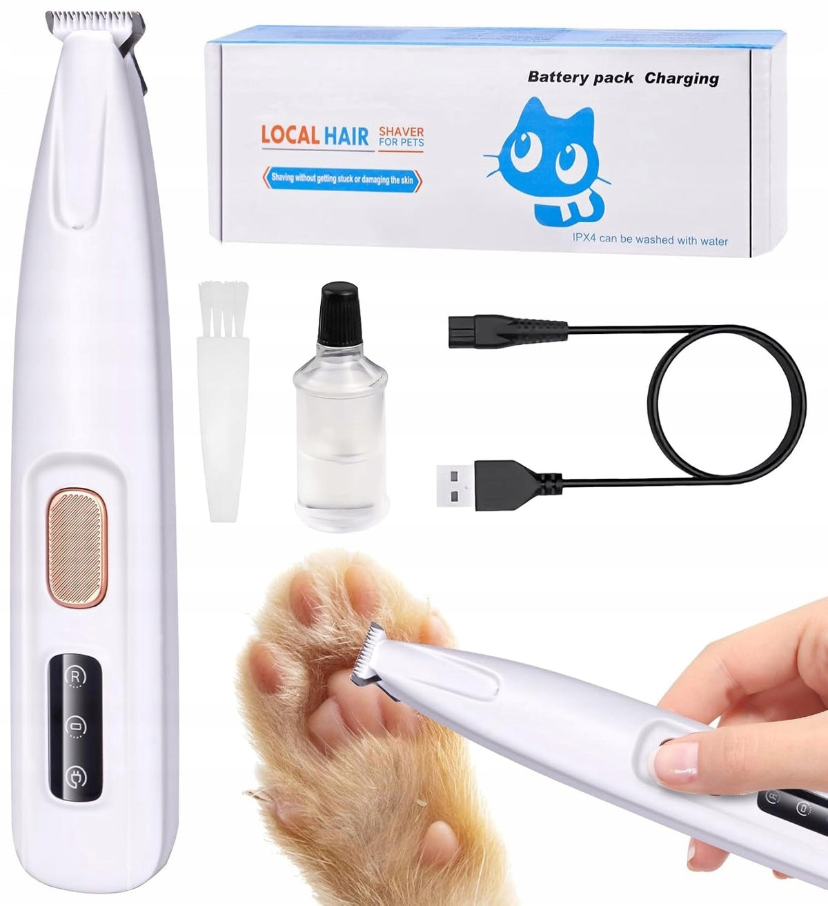 ELECTRIC CAT AND DOG PAW CLIPPER, 5W HAIR TRIMMER