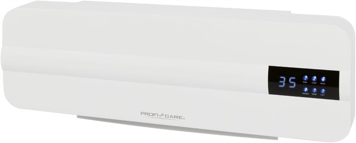 ELECTRIC CERAMIC WALL HEATER WITH REMOTE CONTROL TIMER AND OSCILLATION 2000W