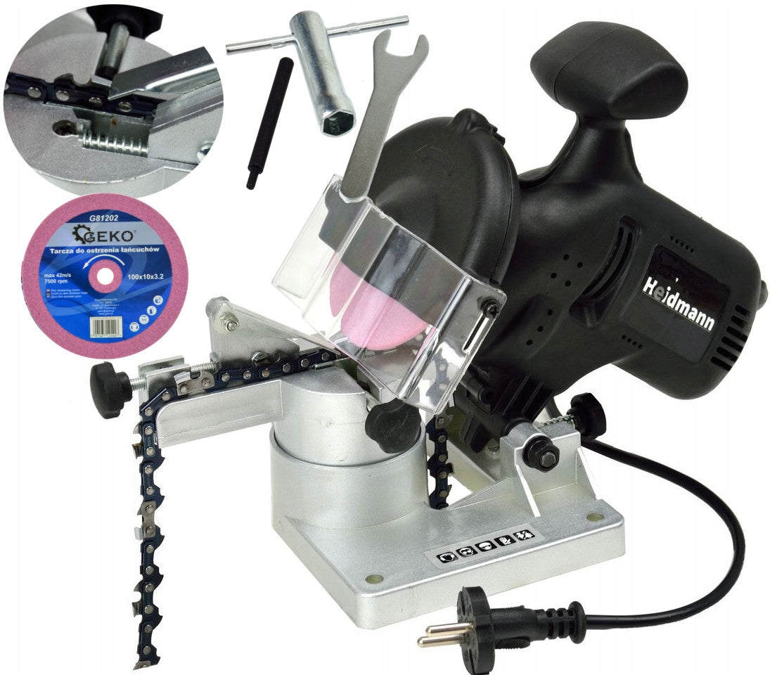 ELECTRIC CHAIN SHARPENING SHARPENER SAW BLADE 750W Brand Heidmann