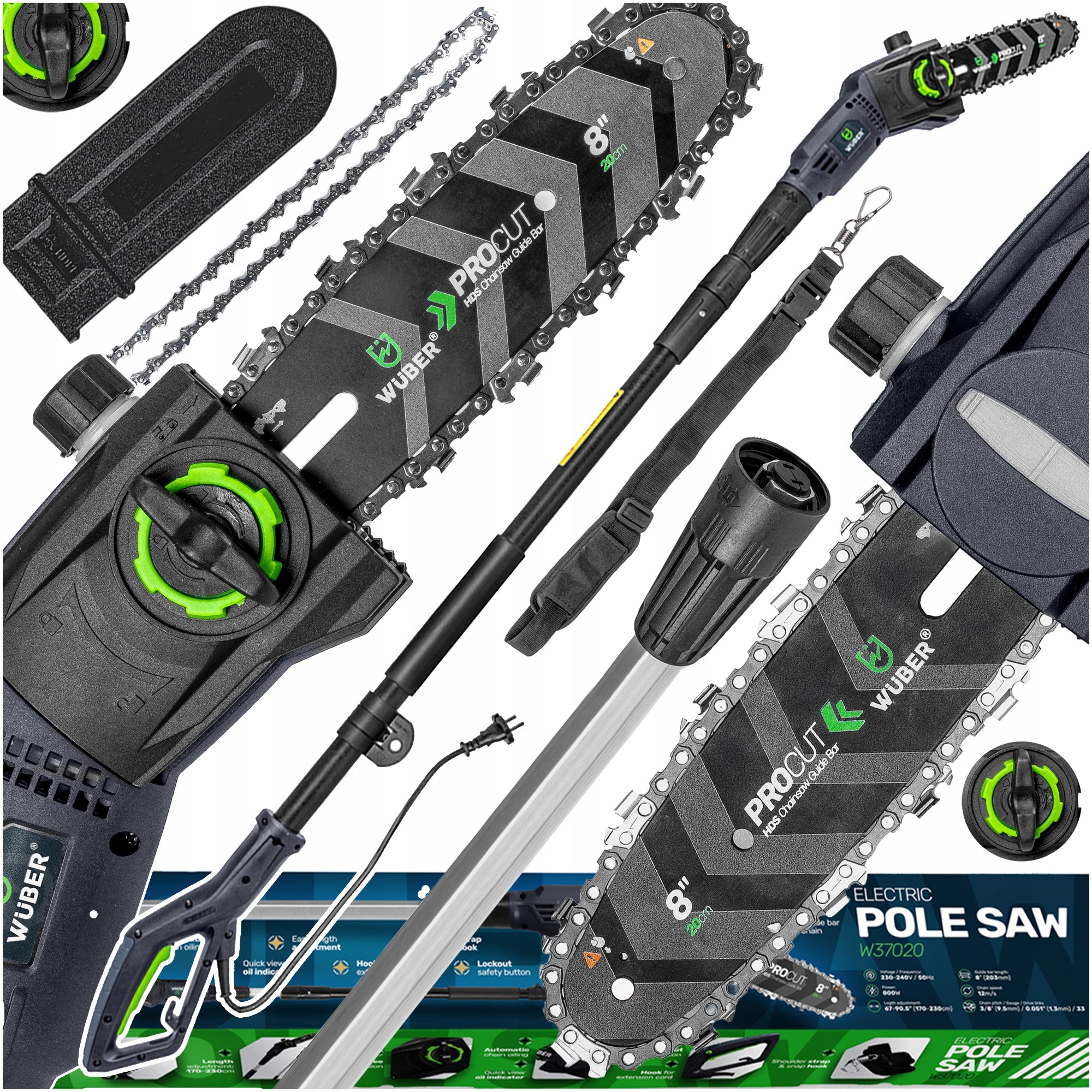 ELECTRIC CHAINSAW SAW ON TELESCOPIC BOOM STRONG WUBER