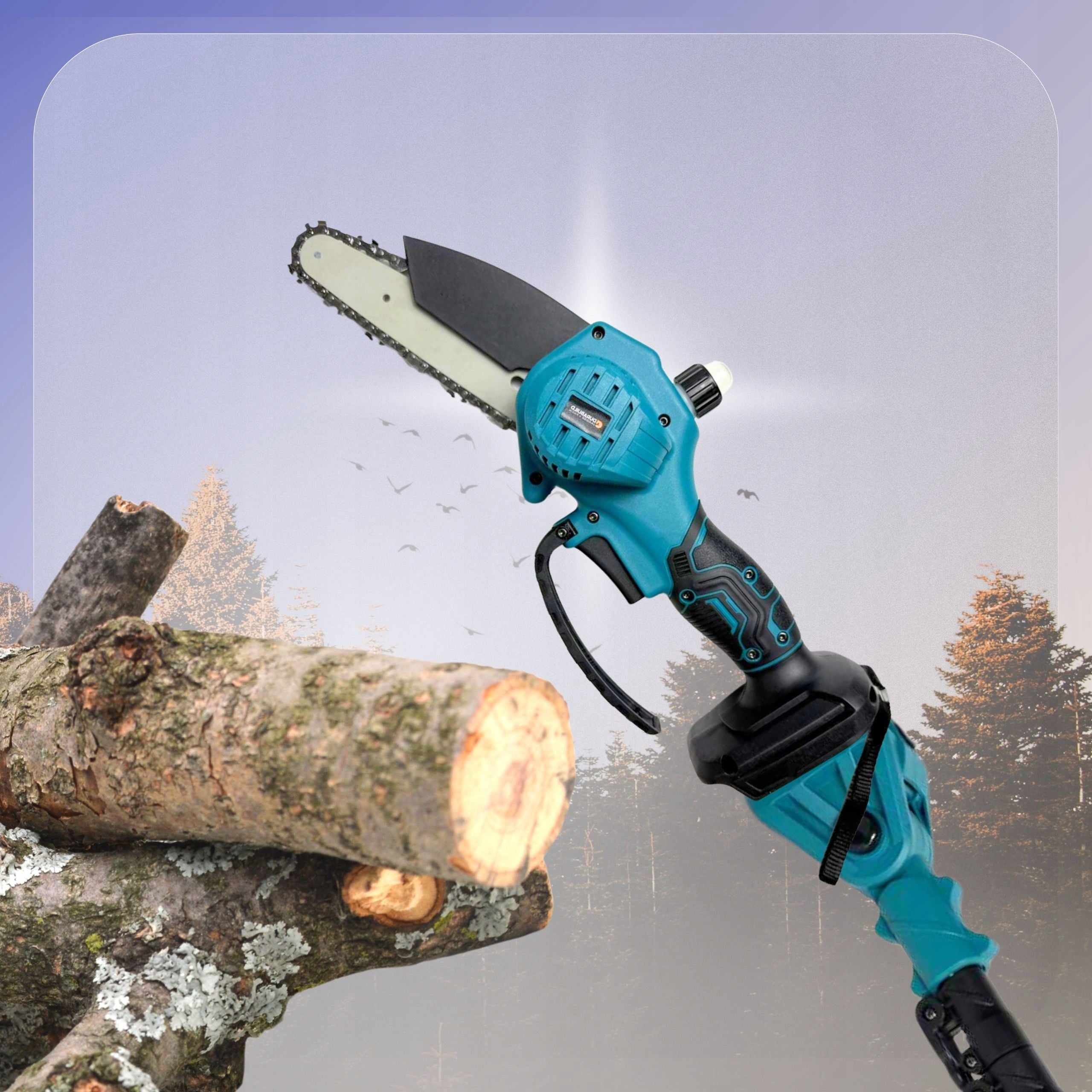 ELECTRIC CHAINSAW WITH BOOM 2M FOR TREES SET ACCESSORIES Packaging status original