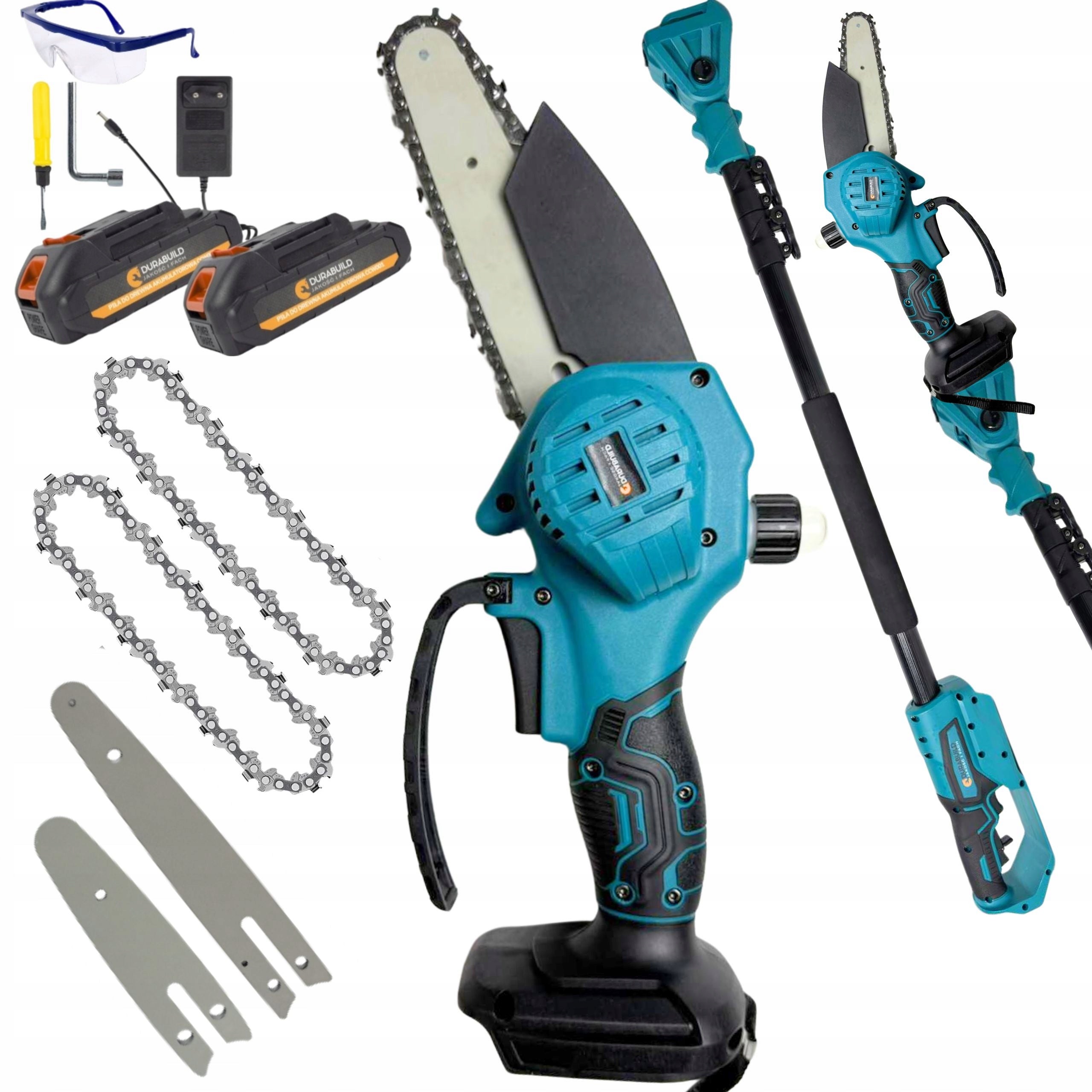 ELECTRIC CHAINSAW WITH BOOM 2M FOR TREES SET ACCESSORIES