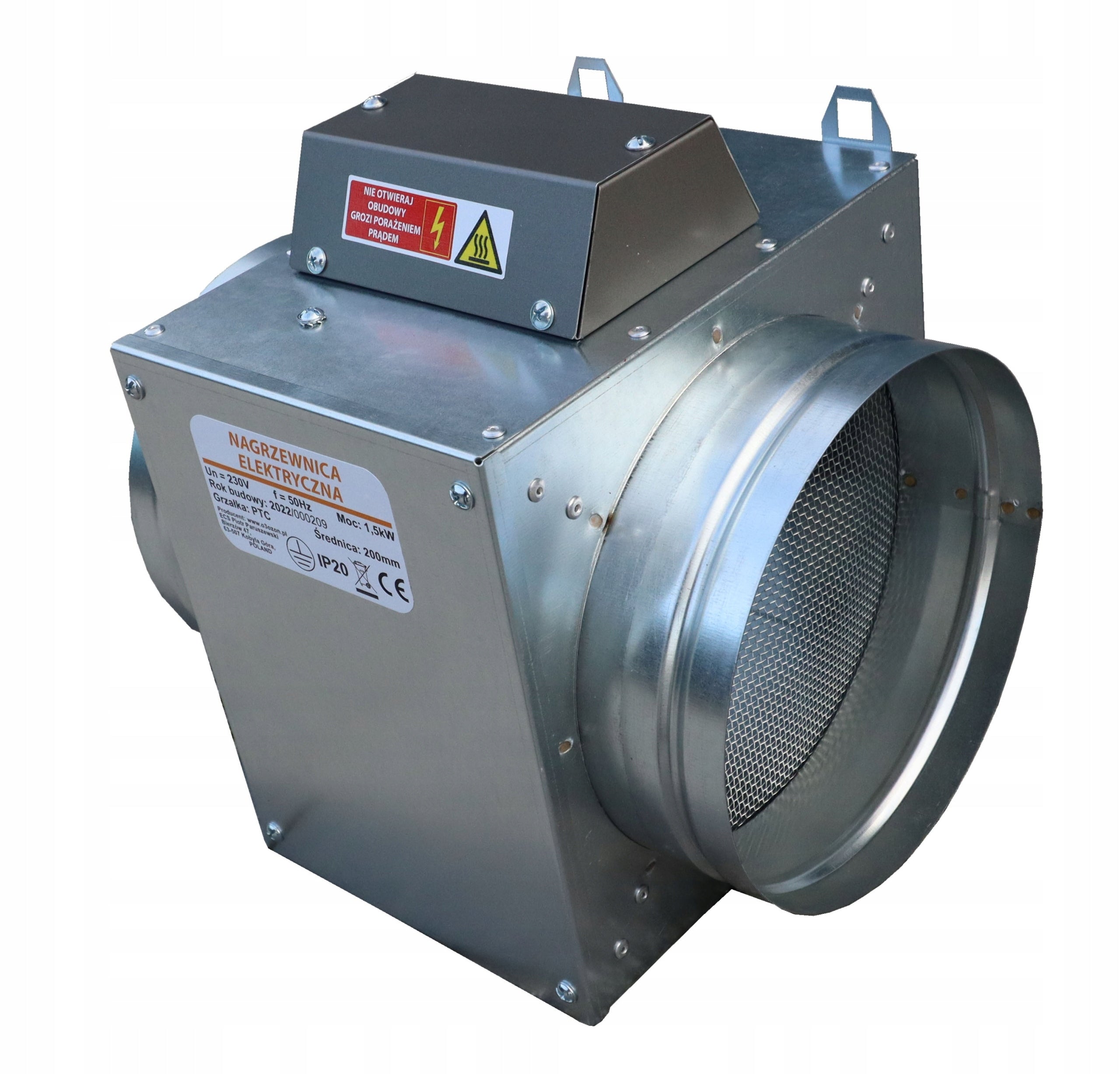 ELECTRIC CHANNEL HEATER 200MM PTC 1,5KW Range of energy efficiency classes A+ - G